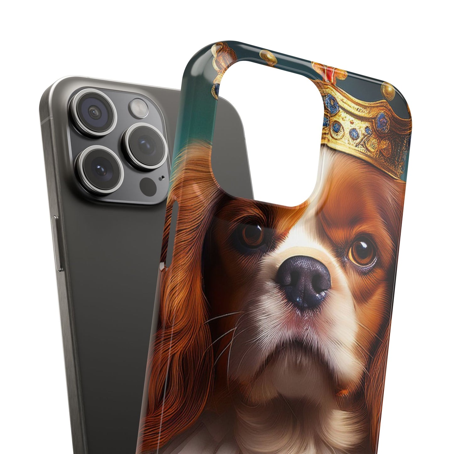 Cavalier King Charles Renaissance Dog Portrait Slim Phone Case