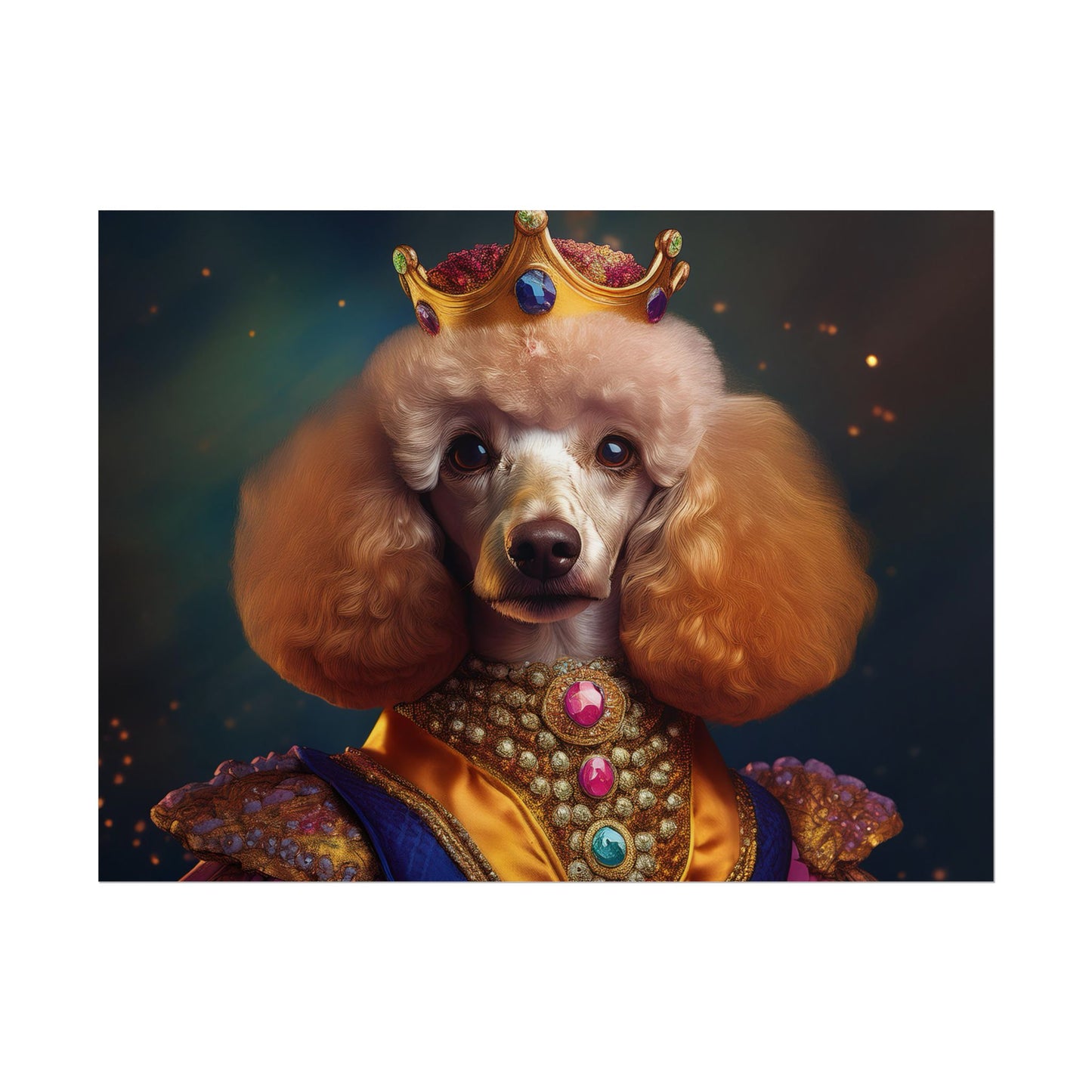 Poodle Dog Renaissance Pet Portrait, Dog Lover Gift, Animal Lover, Home Decor, Wall Art, Wall Print