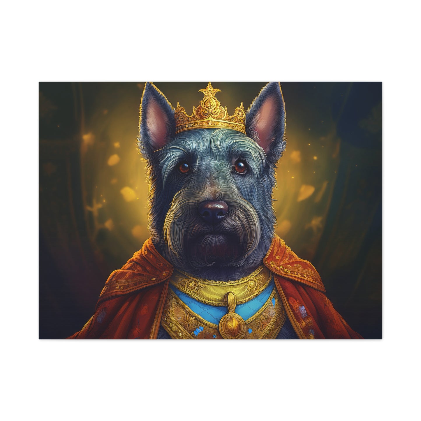 Scottish Terrier Renaissance Pet Portrait on Canvas | Wall art, wall print, dog portrait, dog art