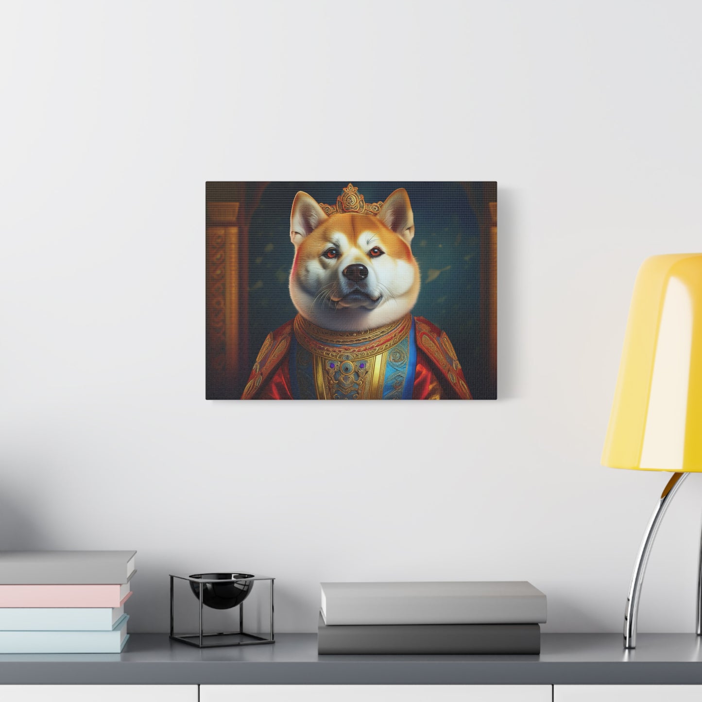 Shiba Renaissance Pet Portrait on Canvas, wall art, wall print, dog portrait, dog art