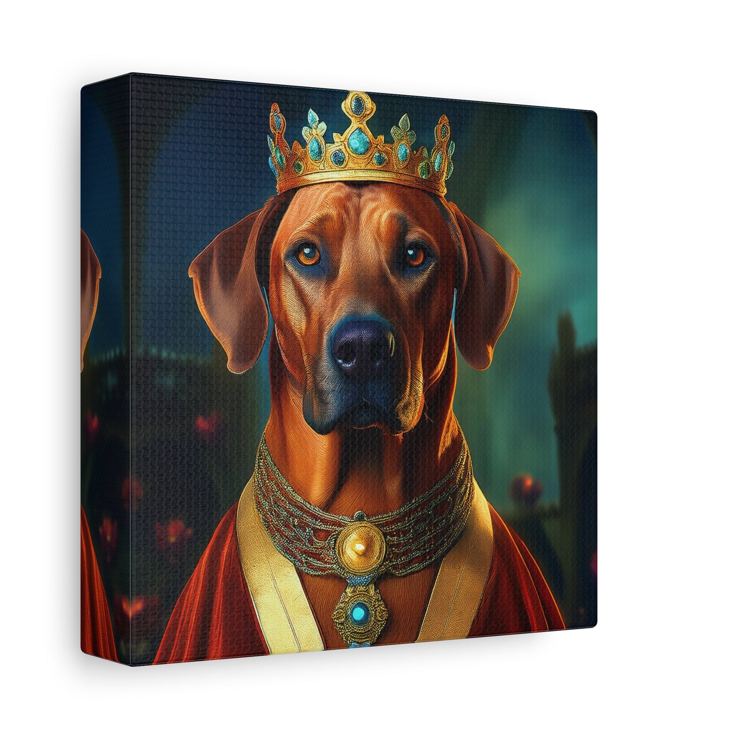 Rhodesian Ridgeback Renaissance Pet Portrait on Canvas, wall art, wall print, dog portrait, dog art