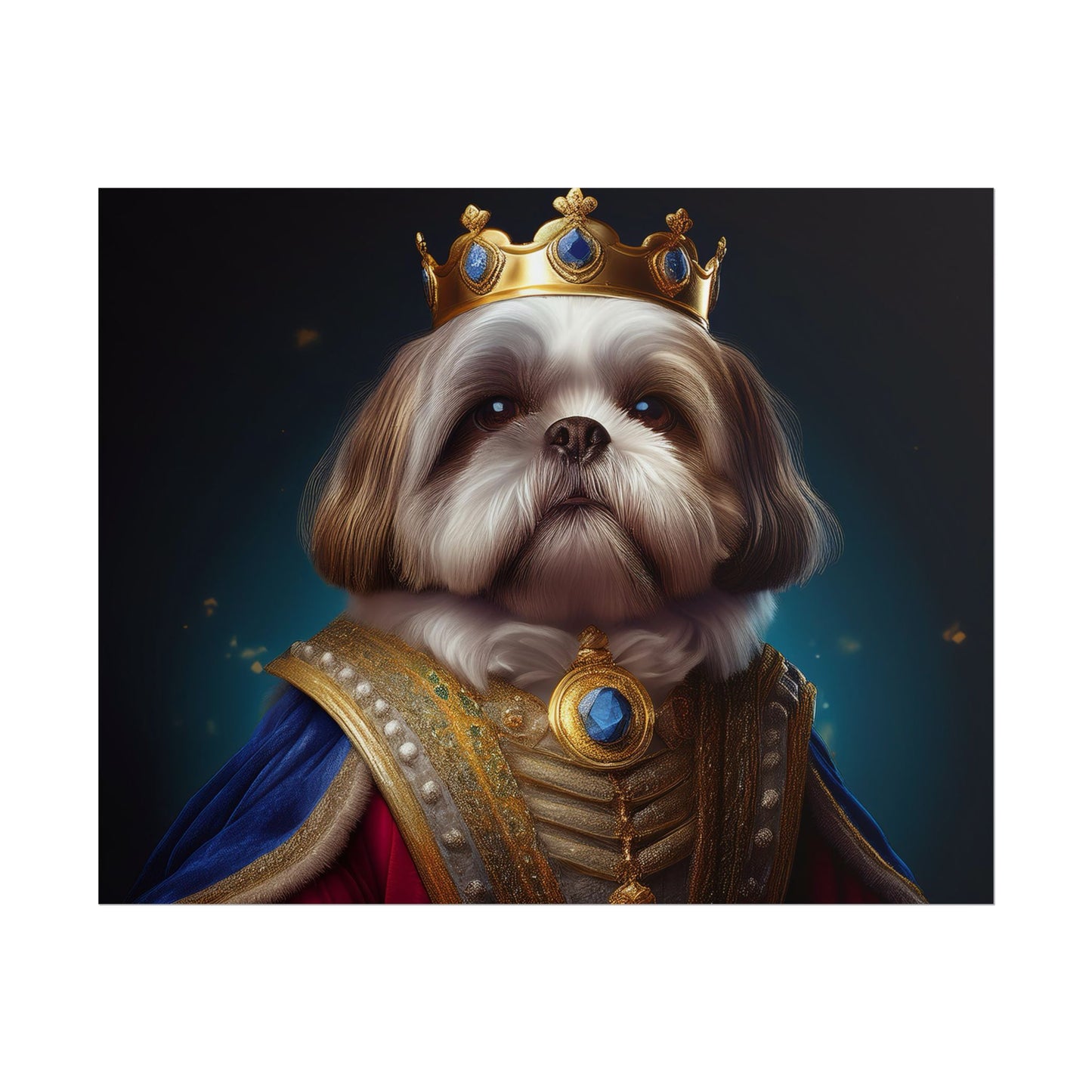 Shih Tzu Renaissance Pet Portrait Print | Dog Lover Wall Art | Dog Memorial Gift | Wall Art | Wall Print