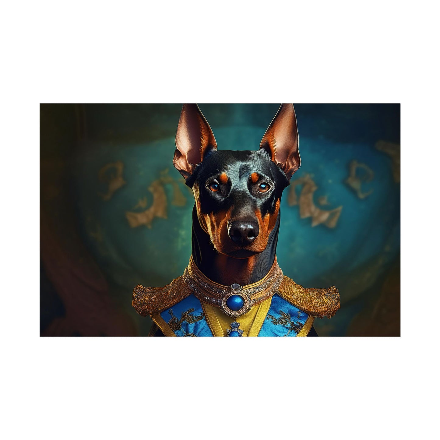 Doberman Pinscher Renaissance Dog Pet Portrait Print | Wall Art | Wall Print | Dog Art