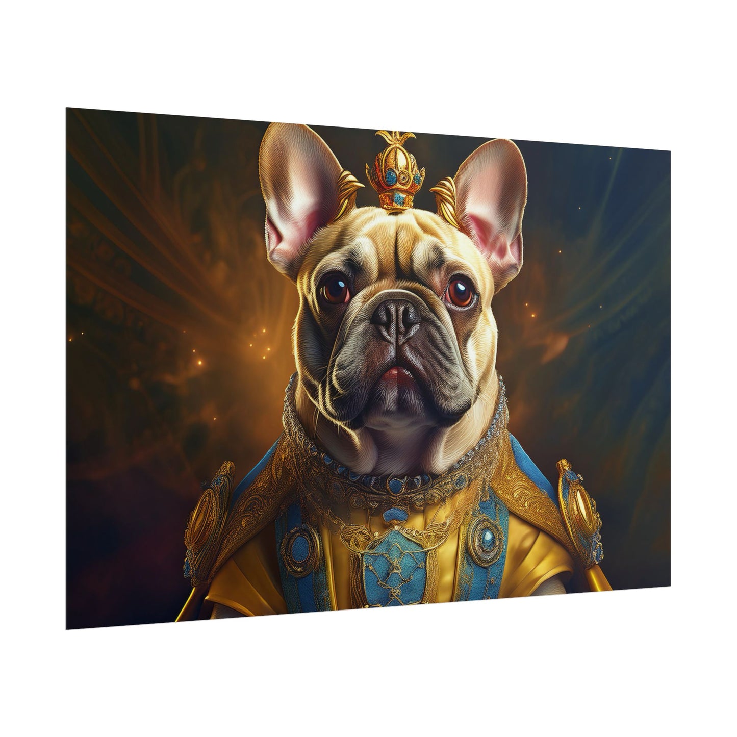 French Bulldog Renaissance Portrait Art Print, Wall Decor Gift, Animal Lover Home Decor, Dog Wall Art