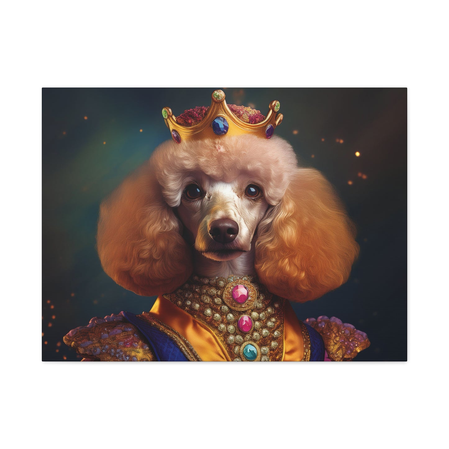 Poodle Pet Dog Renaissance Portrait on Canvas | Wall art | wall print