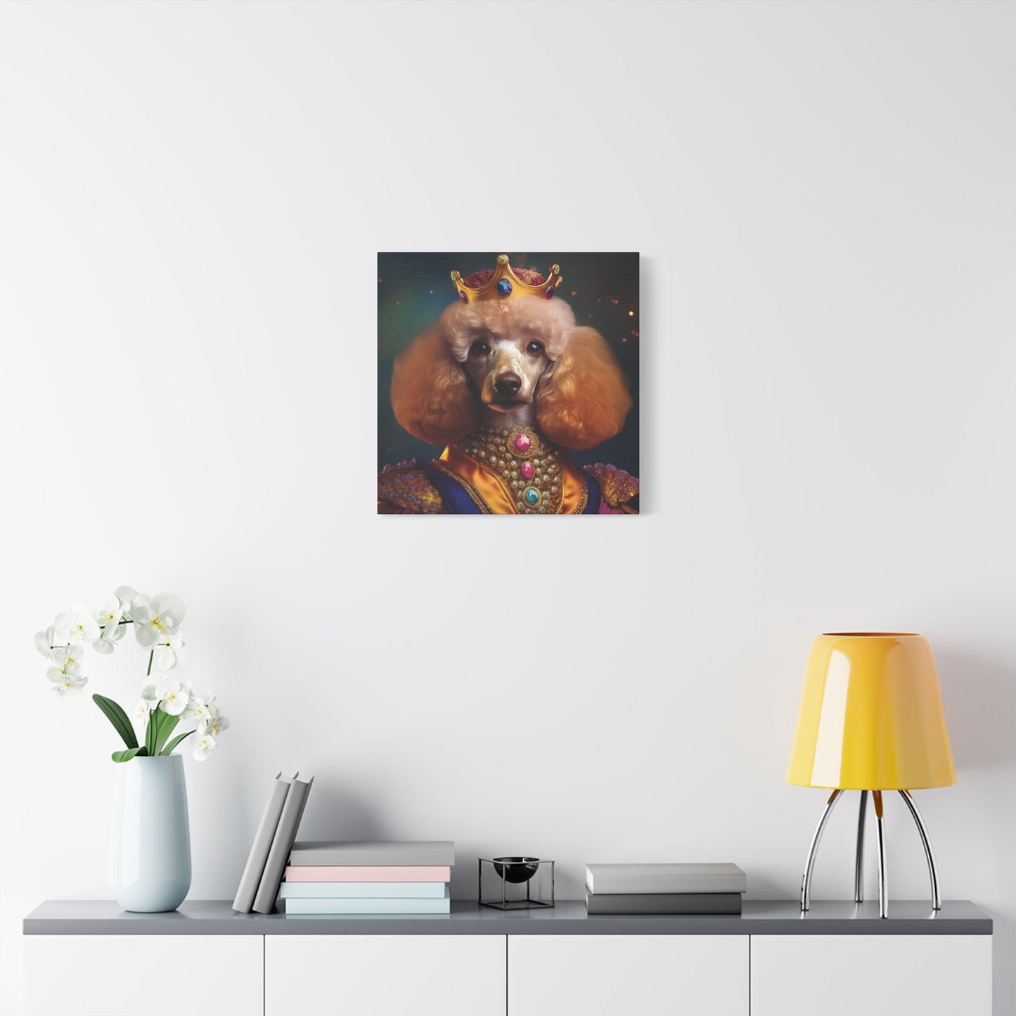 Poodle Pet Dog Renaissance Portrait on Canvas | Wall art | wall print