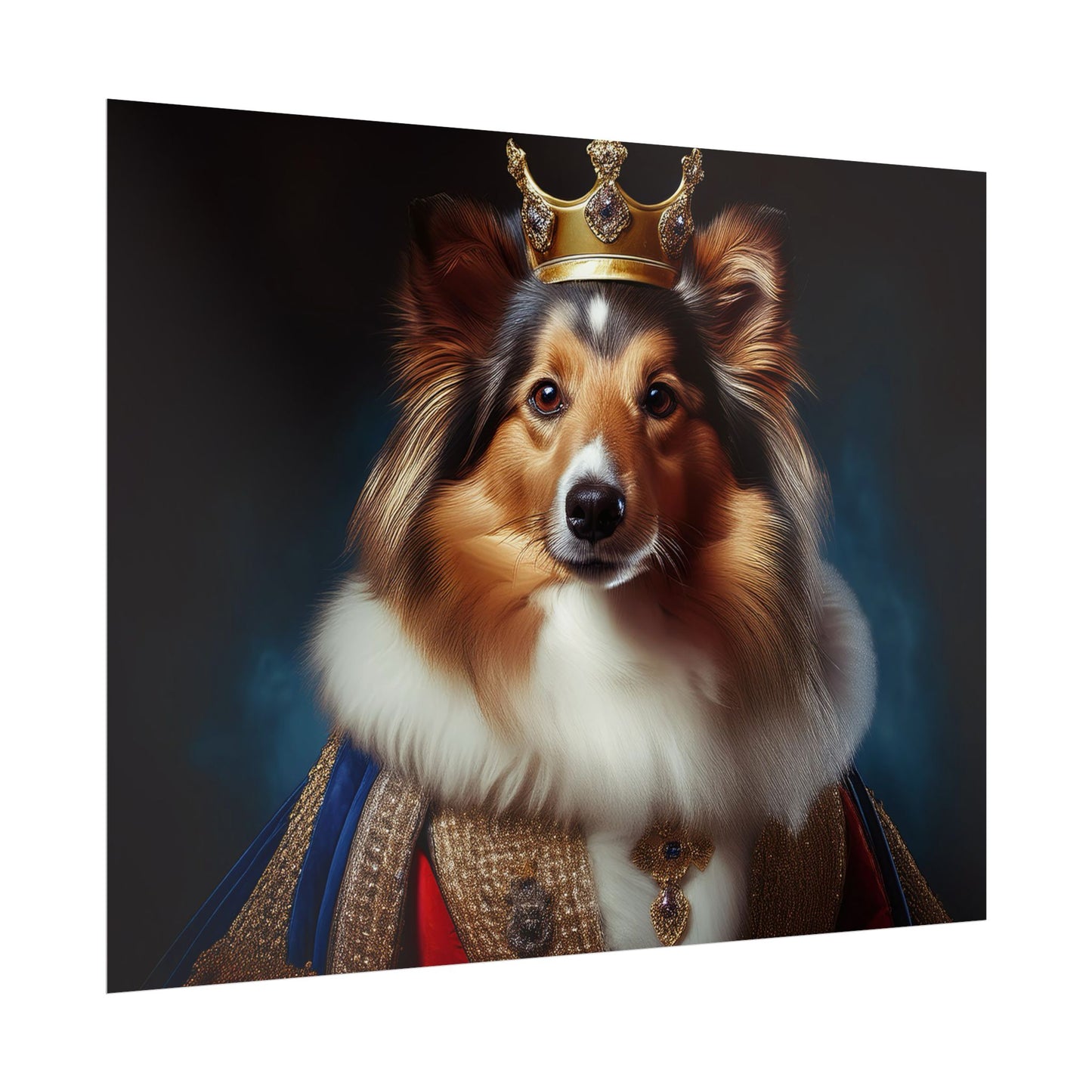 Shetland Sheepdog Renaissance Dog Portrait Art Print, Wall Decor Gift, Animal Lover Home Decor, Dog Wall Art