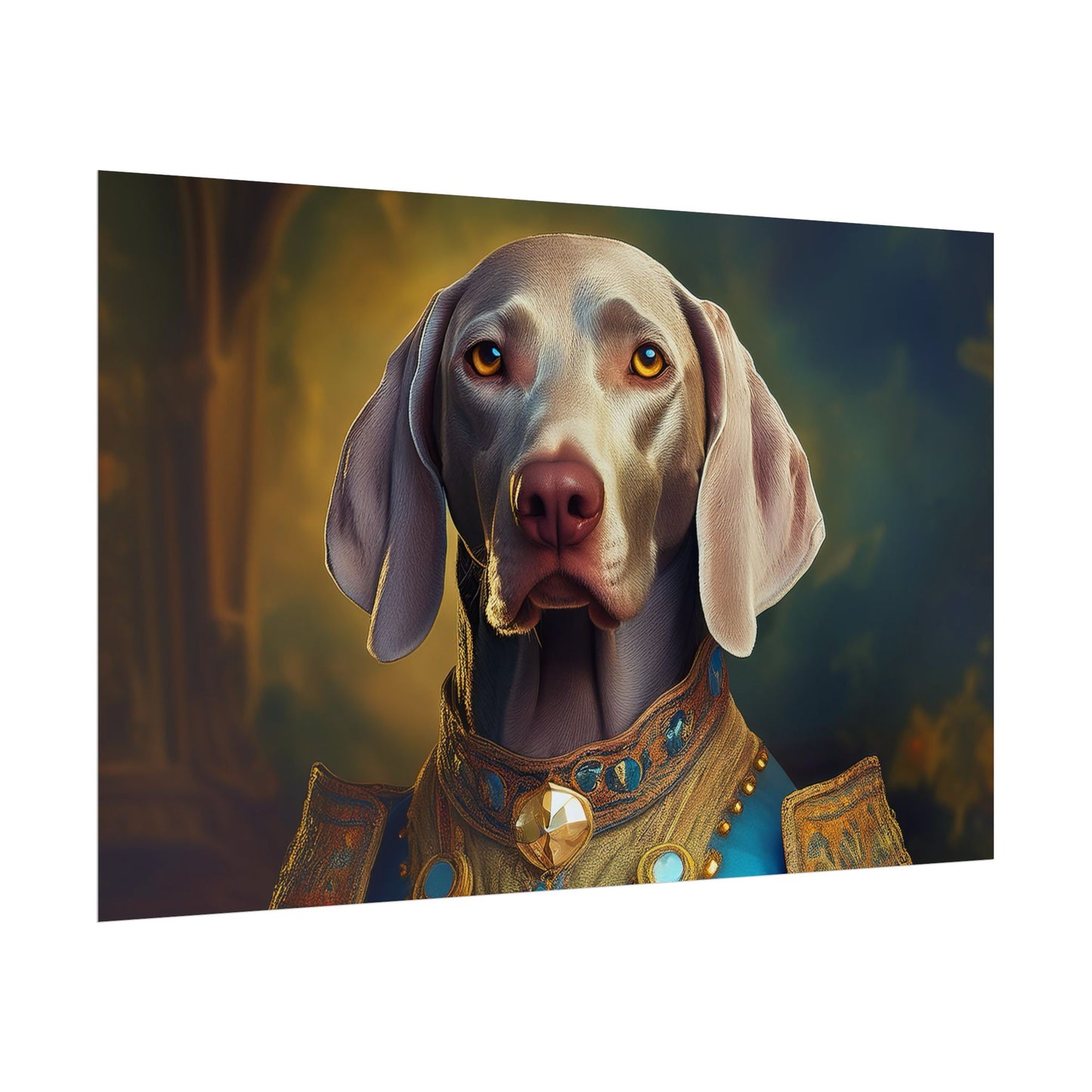 Weimaraner Renaissance Pet Portrait Print, wall print, wall art, Animal Lover Home Decor, Dog Wall Art