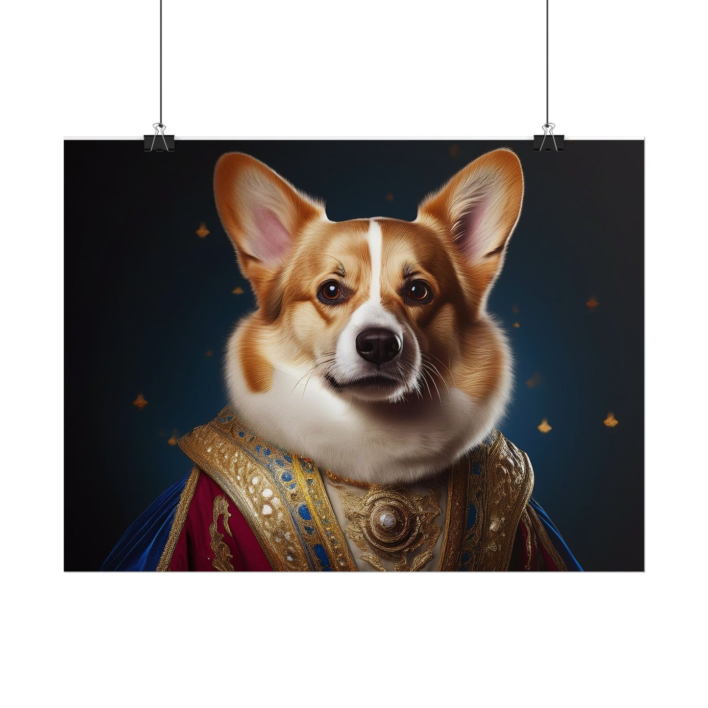 Pembroke Welsh Corgi Renaissance Pet Portrait Print | Wall Art | Wall Print | Dog Art