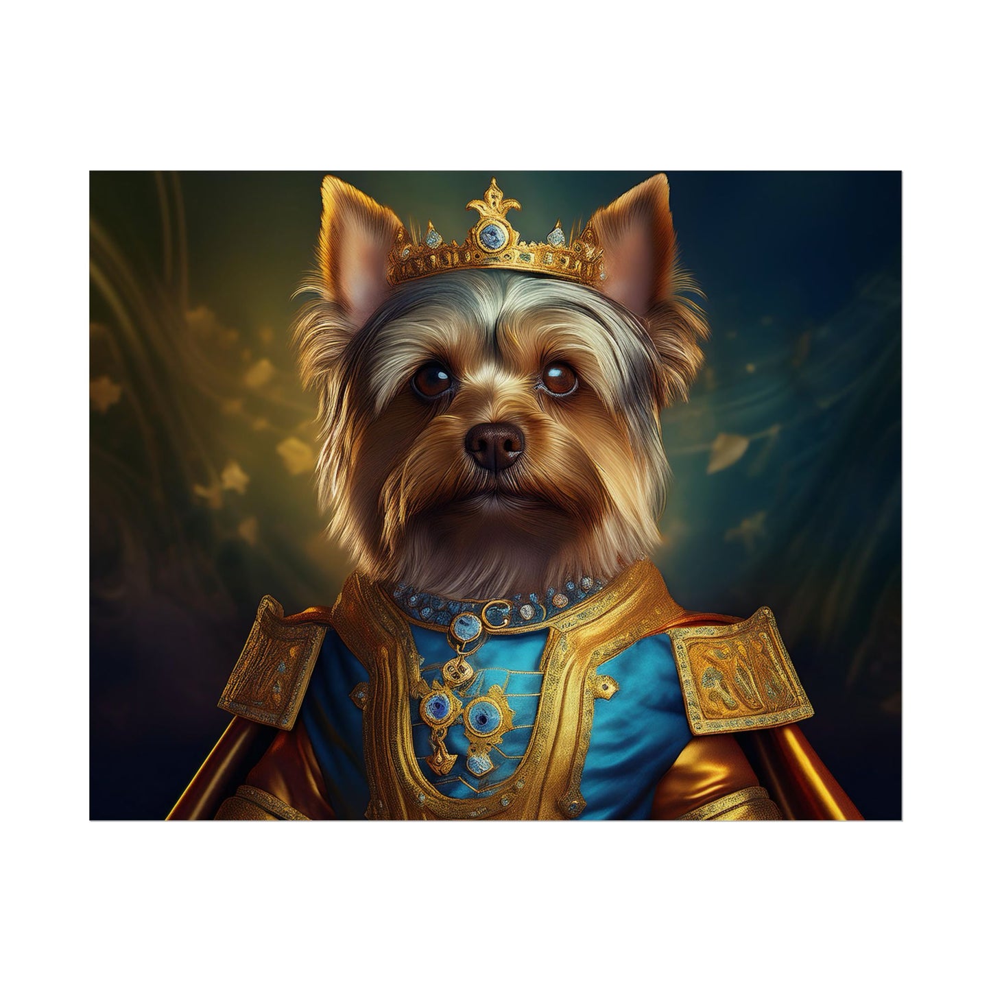 Yorkshire Terrier Dog Renaissance Pet Portrait Print | Wall Art | Wall Print | Dog Art