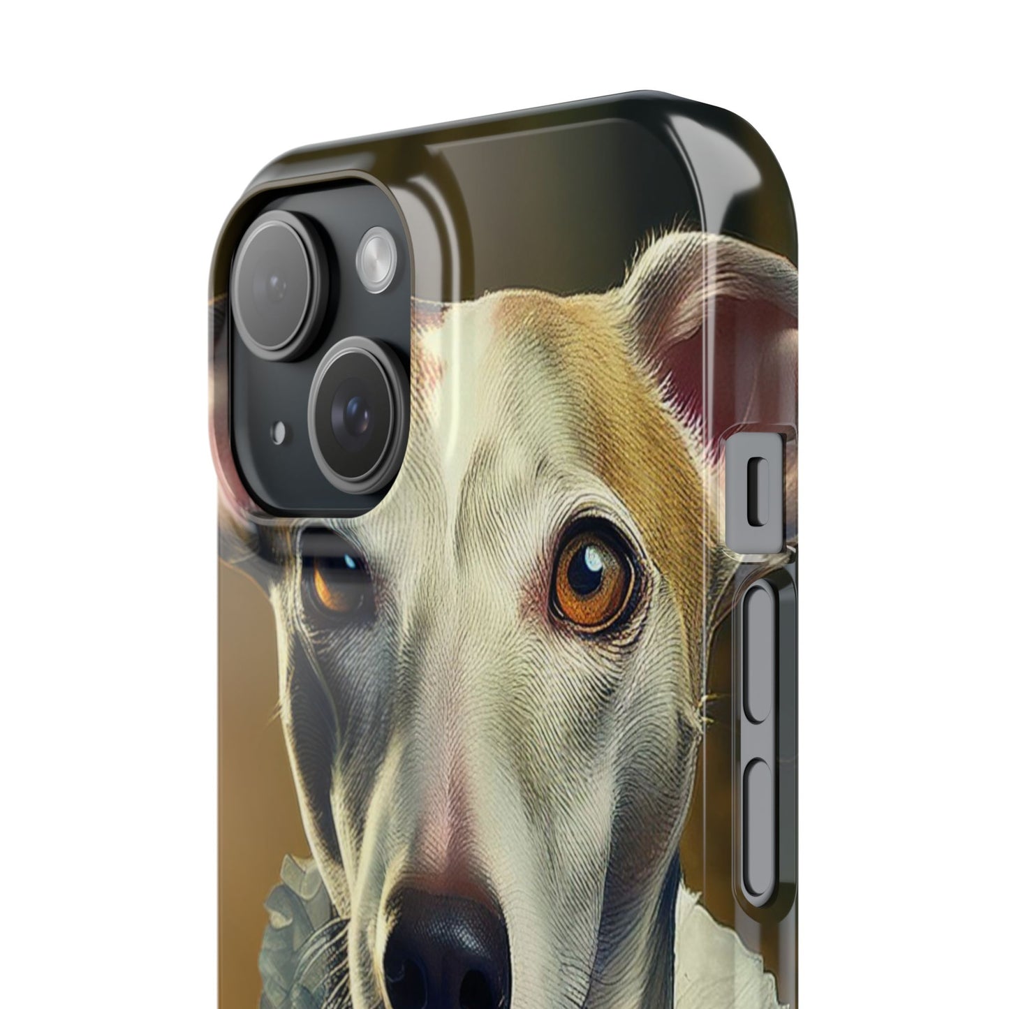 Whippet Renaissance Dog Portrait Slim Phone Case