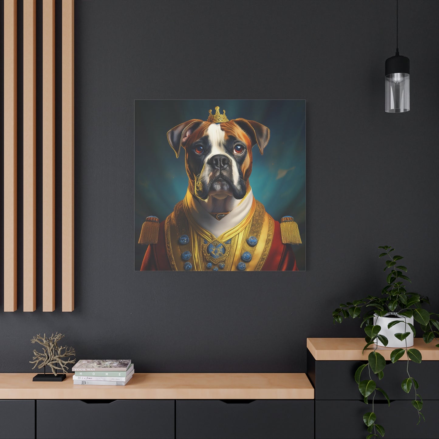 Boxer Renaissance Pet Portrait on Canvas, wall art, wall print, dog portrait, dog art