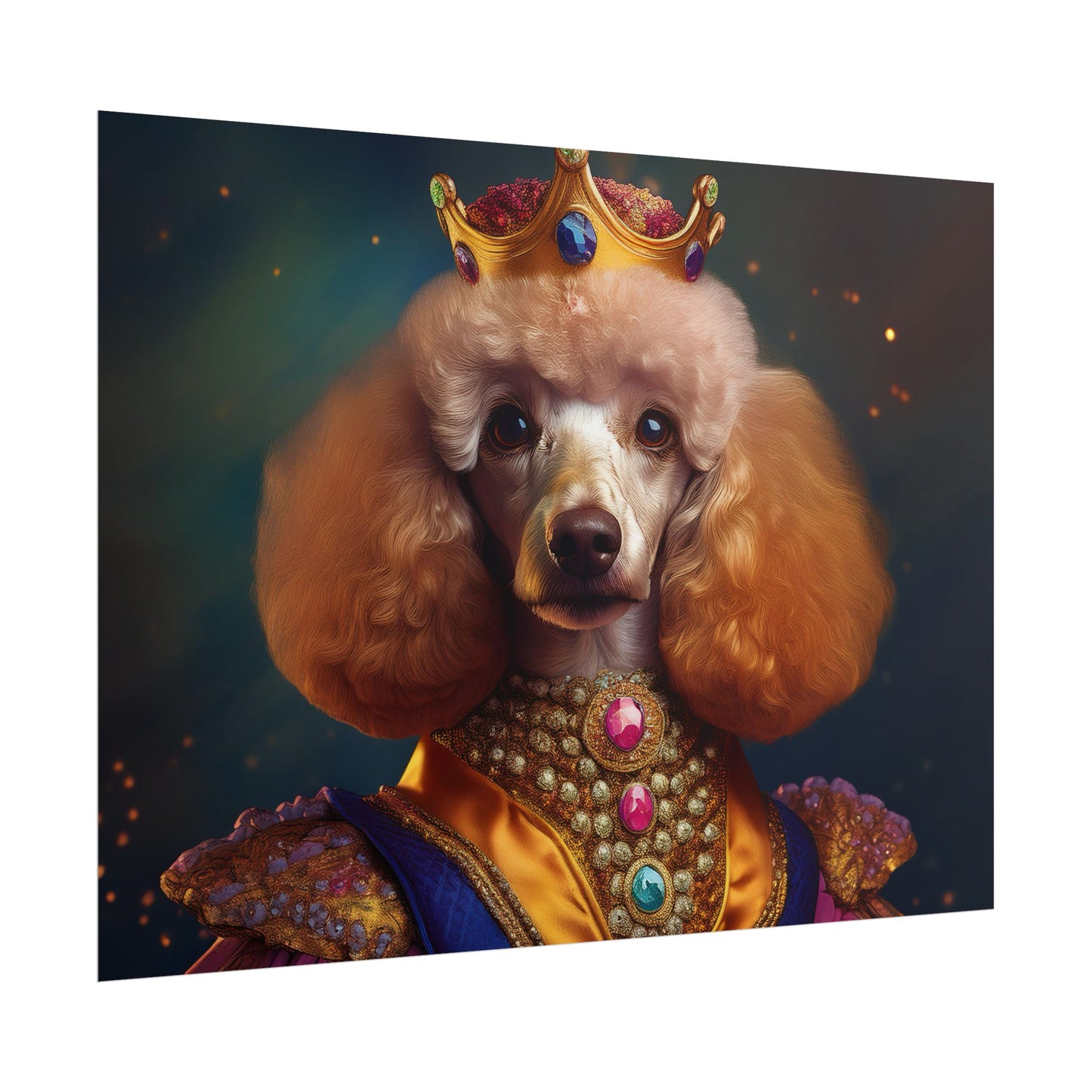 Poodle Dog Renaissance Pet Portrait, Dog Lover Gift, Animal Lover, Home Decor, Wall Art, Wall Print