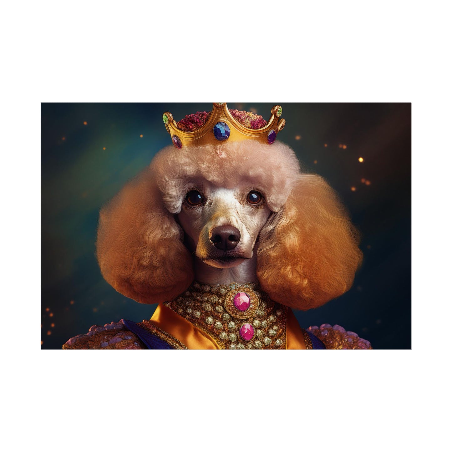 Poodle Dog Renaissance Pet Portrait, Dog Lover Gift, Animal Lover, Home Decor, Wall Art, Wall Print