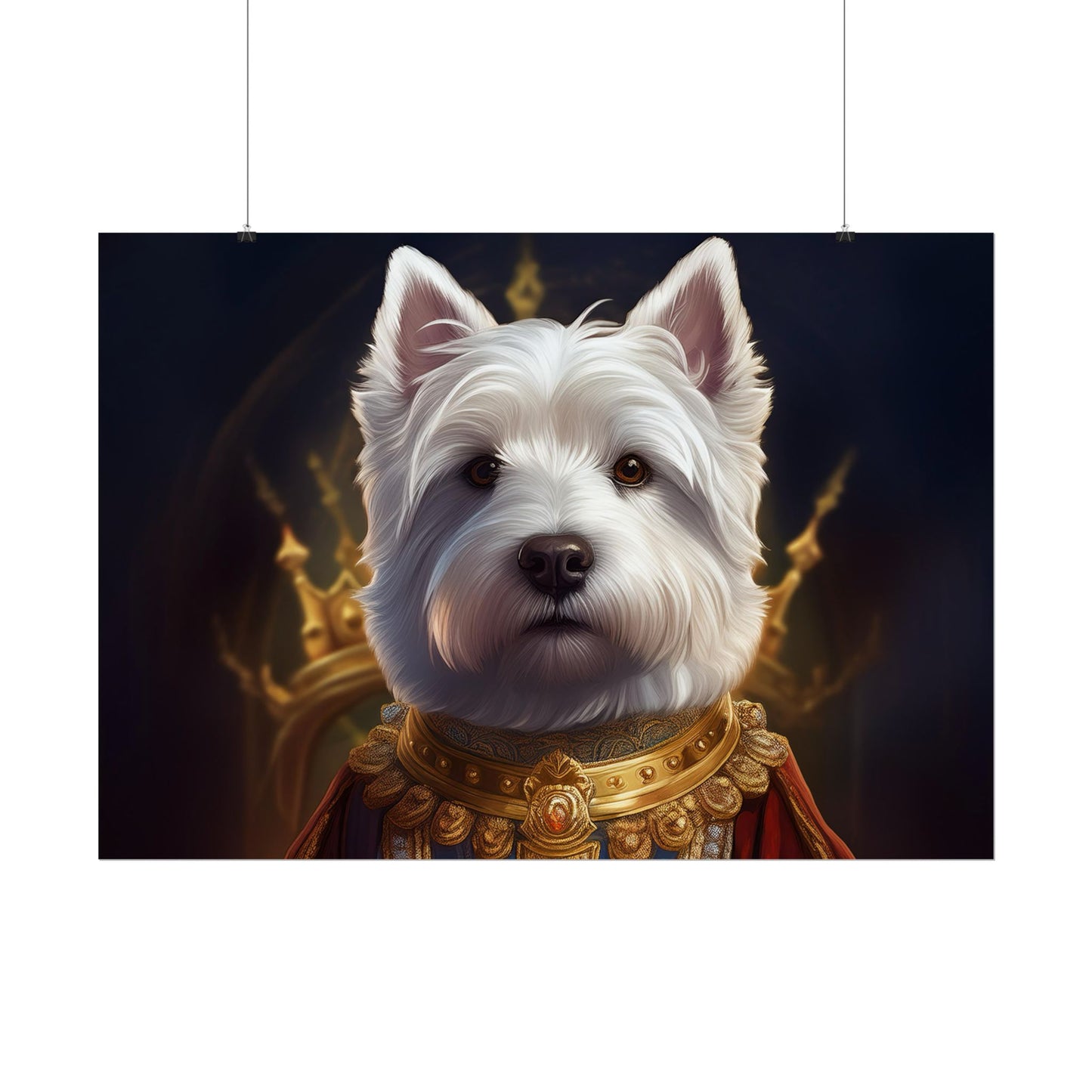 West Highland White Terrier Dog Renaissance Pet Portrait Print, West Highland White Terrier Art Print, Dog Wall Art, Wall Print, Wall Art