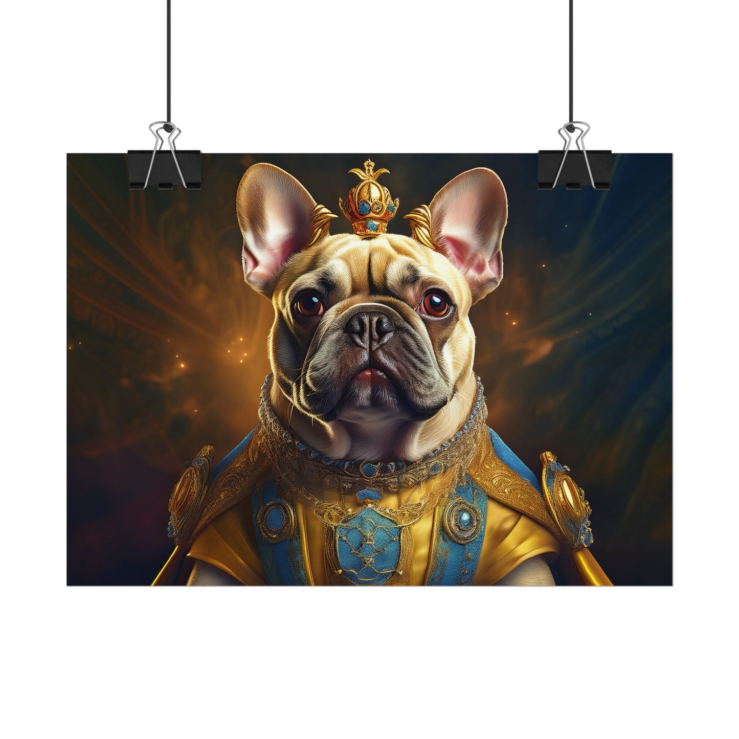 French Bulldog Renaissance Portrait Art Print, Wall Decor Gift, Animal Lover Home Decor, Dog Wall Art
