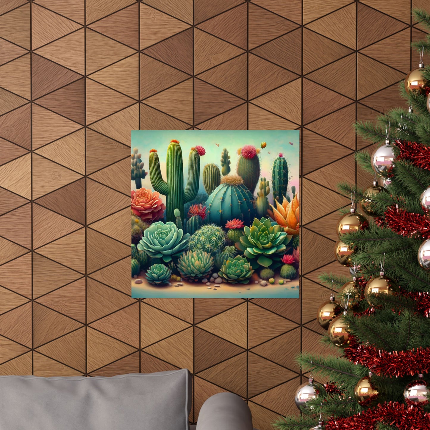 Abstract Cacti and Succulent Desert Garden Color Print | Wall Art | Wall Print