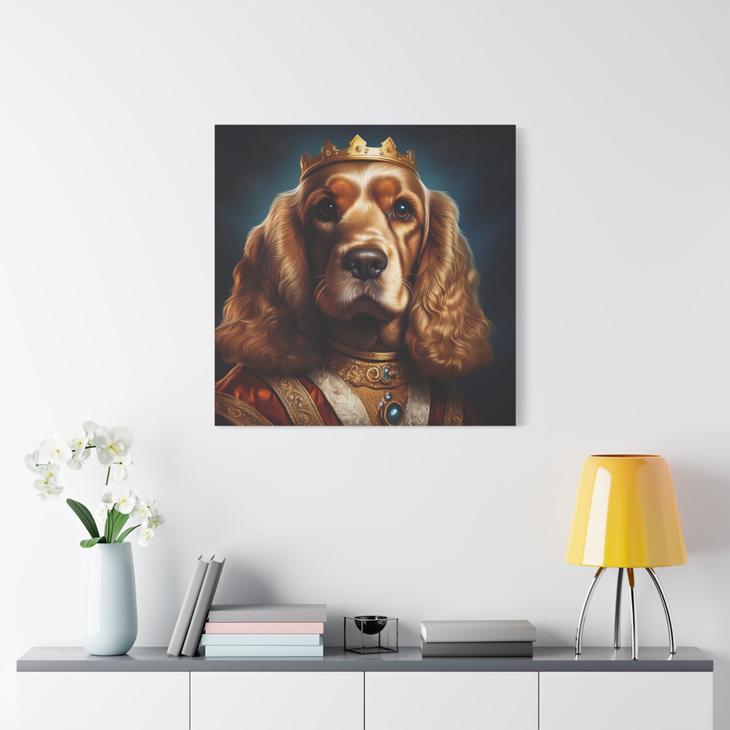 Cocker Spaniel Renaissance Pet Portrait on Canvas | Wall art | wall print