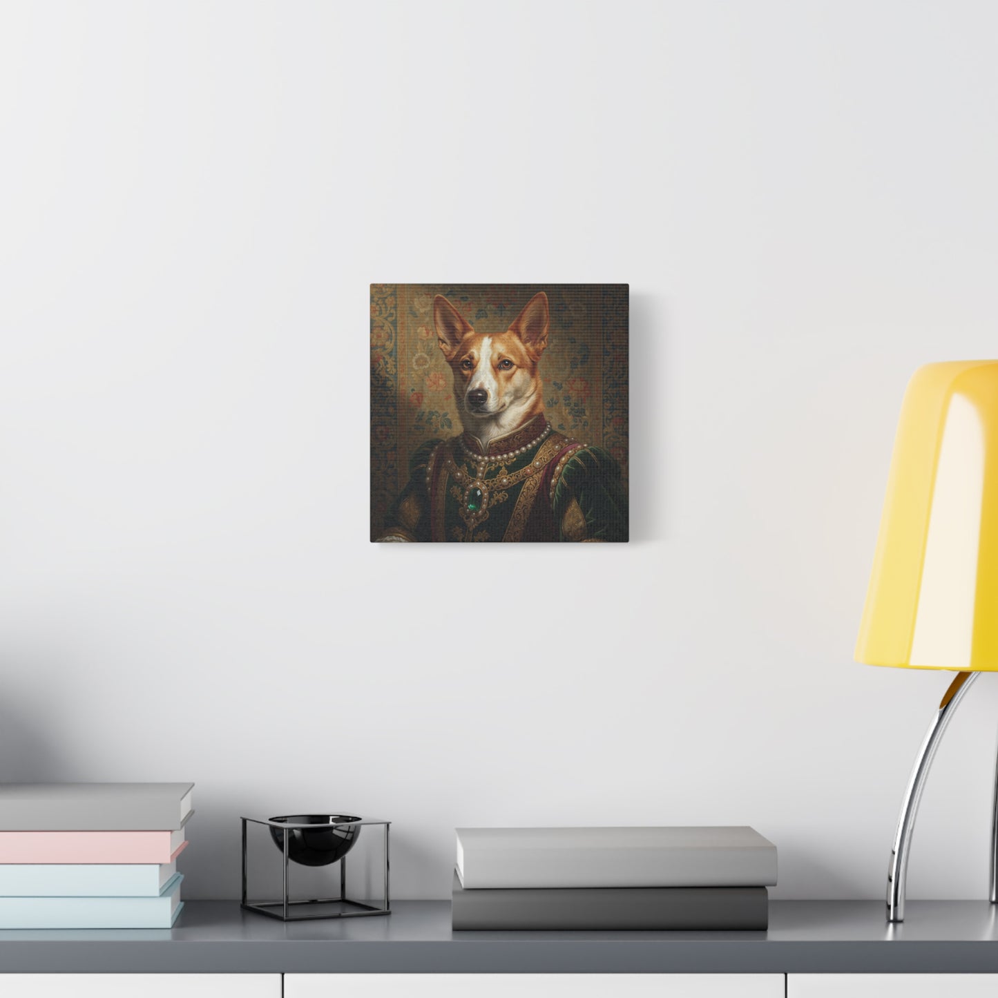 Norweigan Lundehunde Renaissance Pet Portrait Canvas Print, Dog Art Decor, Pet Lover Gift, Unique Wall Art, Animal Portrait