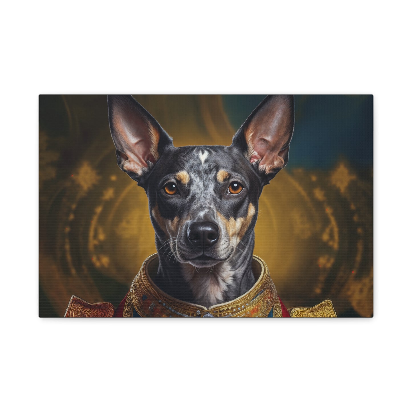 Peruvian Inca Orchid Renaissance Dog Portrait on Canvas, Pet Lover Gift, Home Decor, Unique Wall Art, Dog Birthday Present, Animal Wall Art