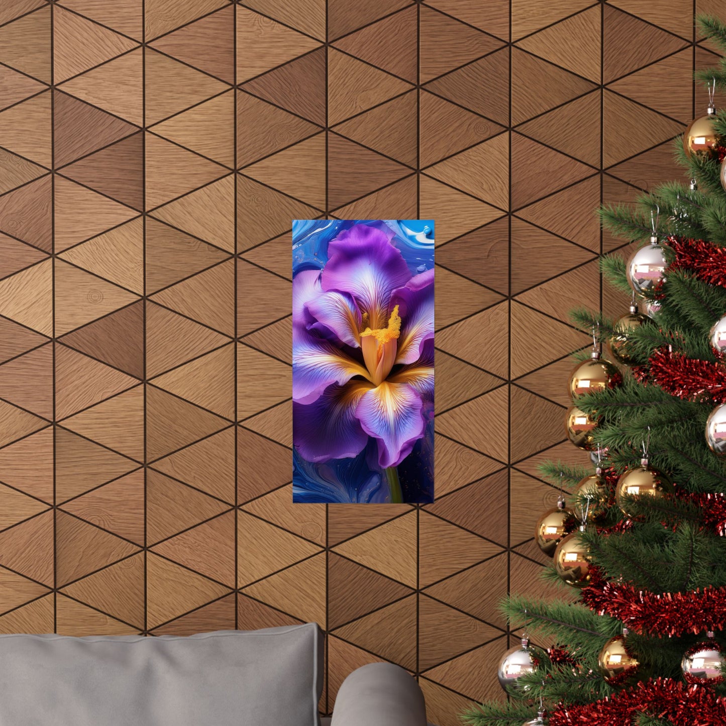 Abstract Floral Iris Wall Art Print | Style 4 | Wall Print | Botanical Wall Art
