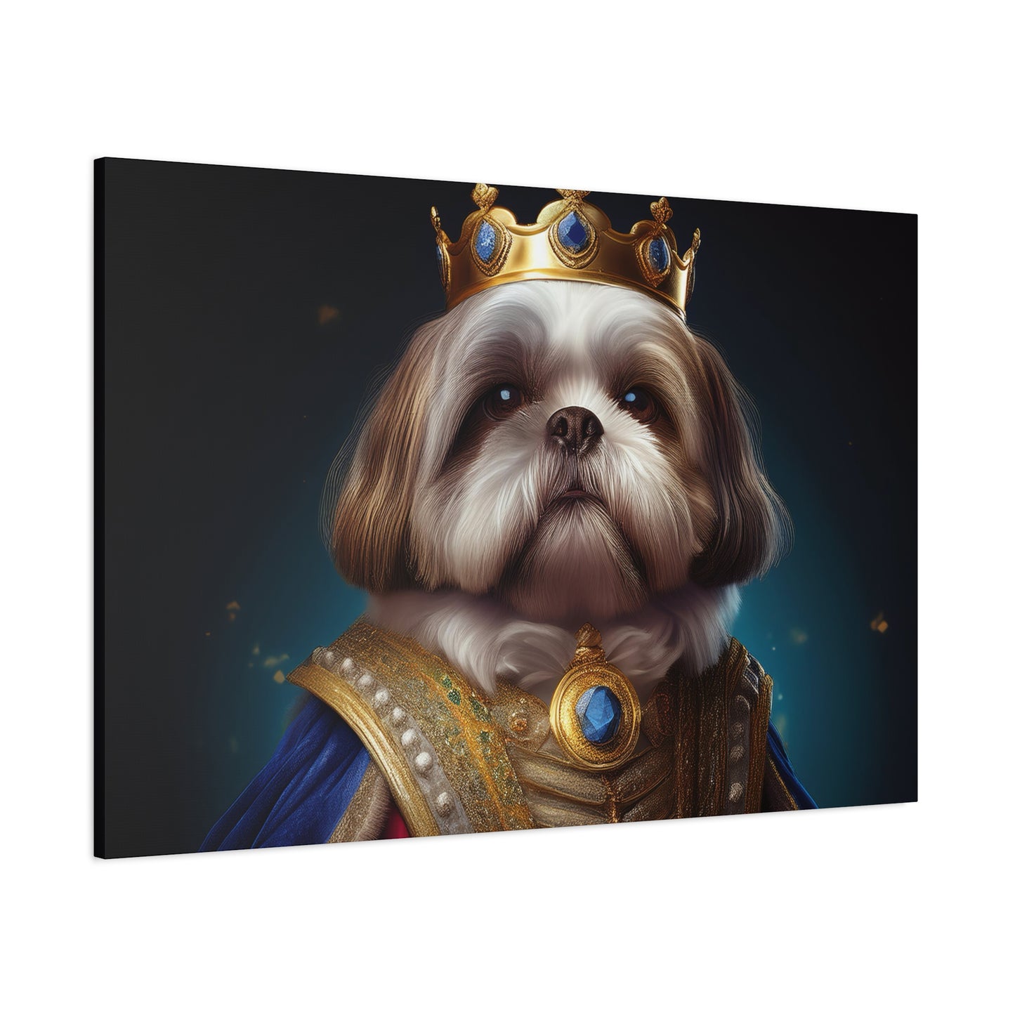 Shih Tzu Renaissance Pet Portrait on Canvas | wall art, wall print, dog portrait, dog art