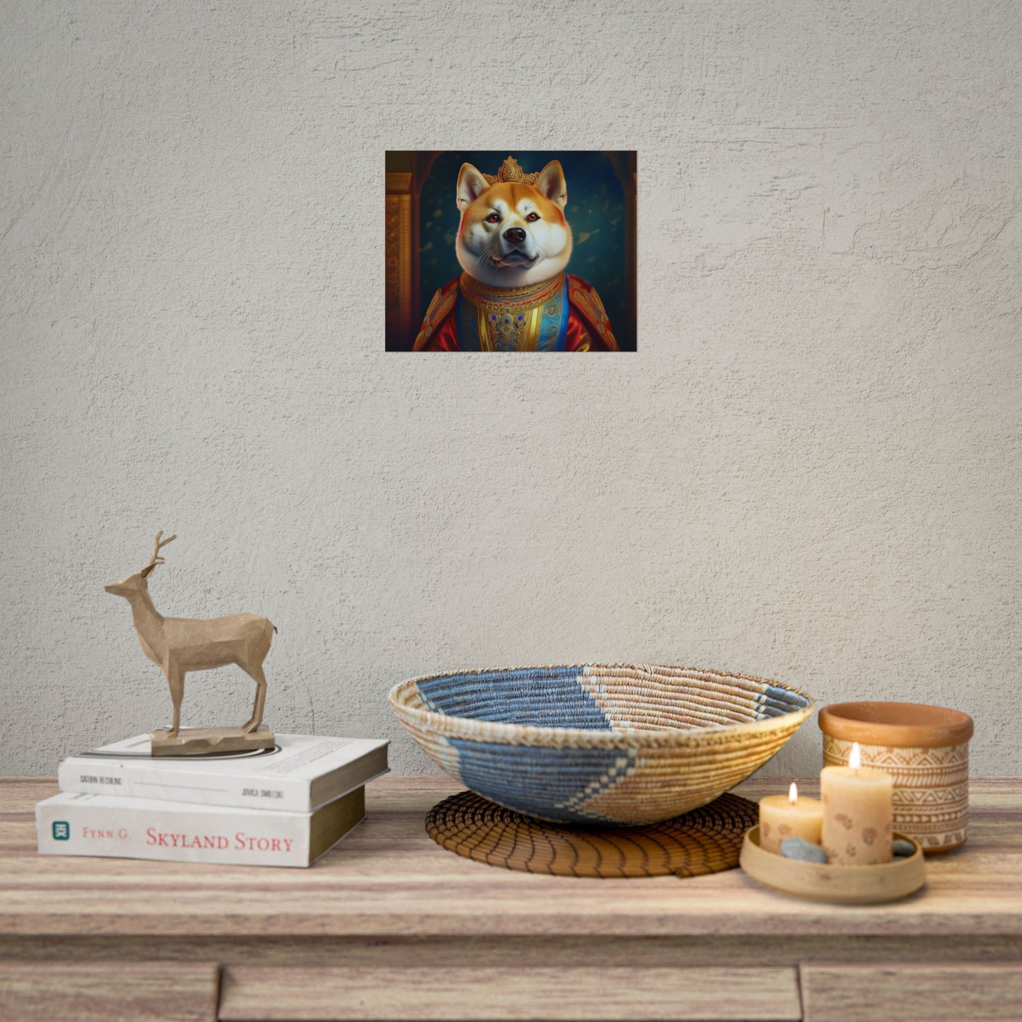 Shiba Dog Renaissance Portrait Print, Art Print, Wall Decor Gift, Animal Lover Home Decor, wall prints, wall art