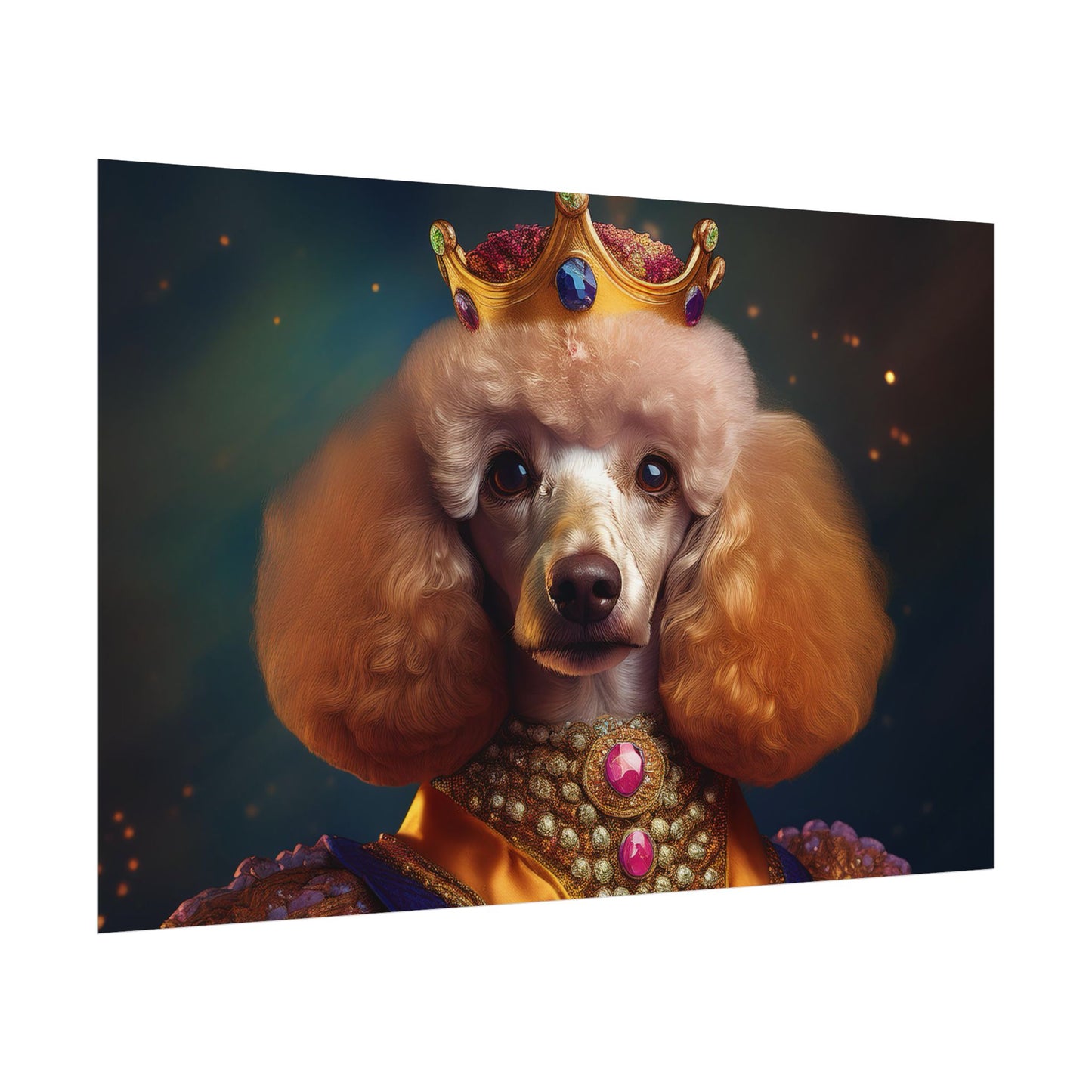 Poodle Dog Renaissance Pet Portrait, Dog Lover Gift, Animal Lover, Home Decor, Wall Art, Wall Print