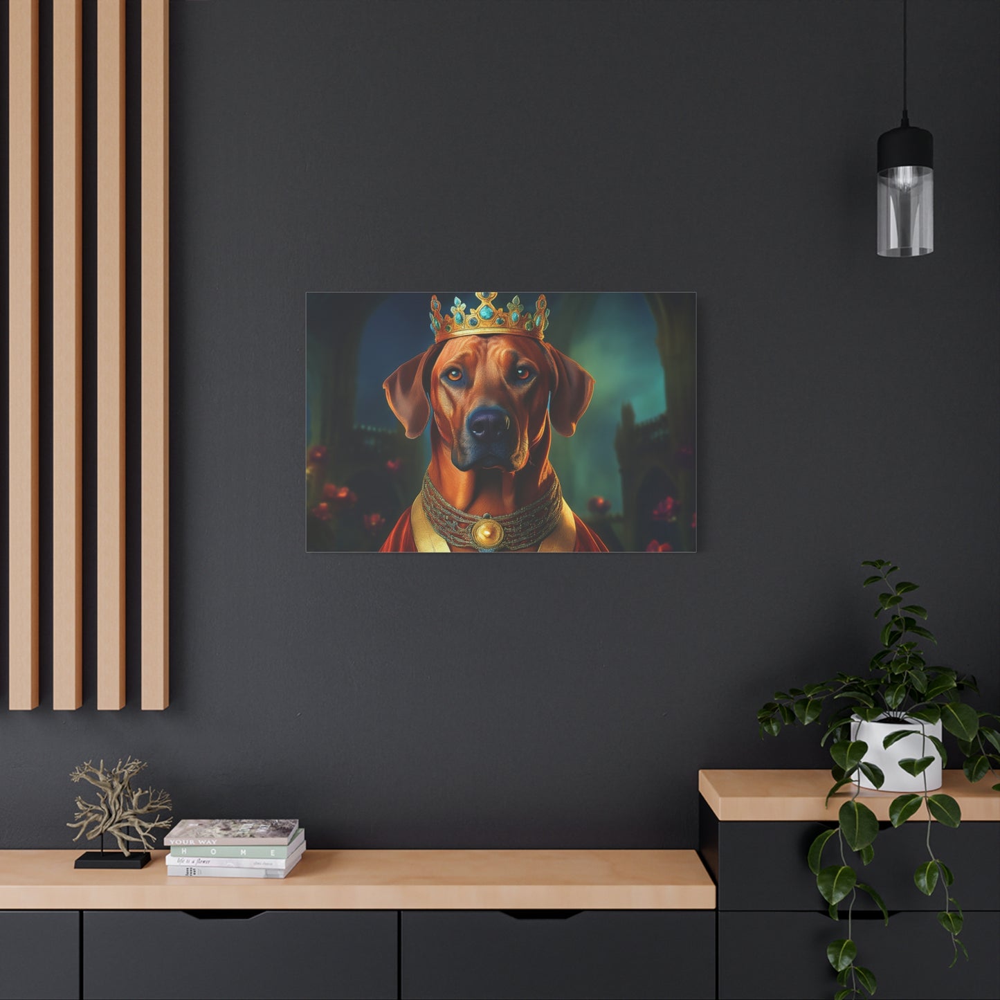 Rhodesian Ridgeback Renaissance Pet Portrait on Canvas, wall art, wall print, dog portrait, dog art