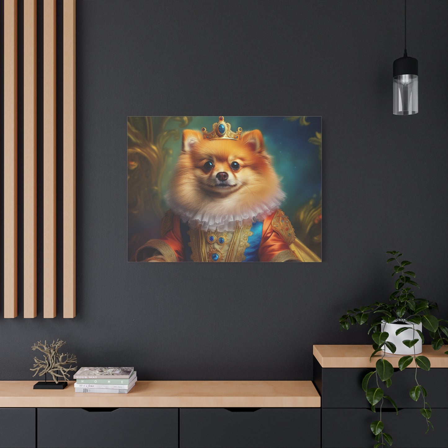 Pomeranian Renaissance Pet Portrait - Canvas - dog art, dog portait, wall art, wall print