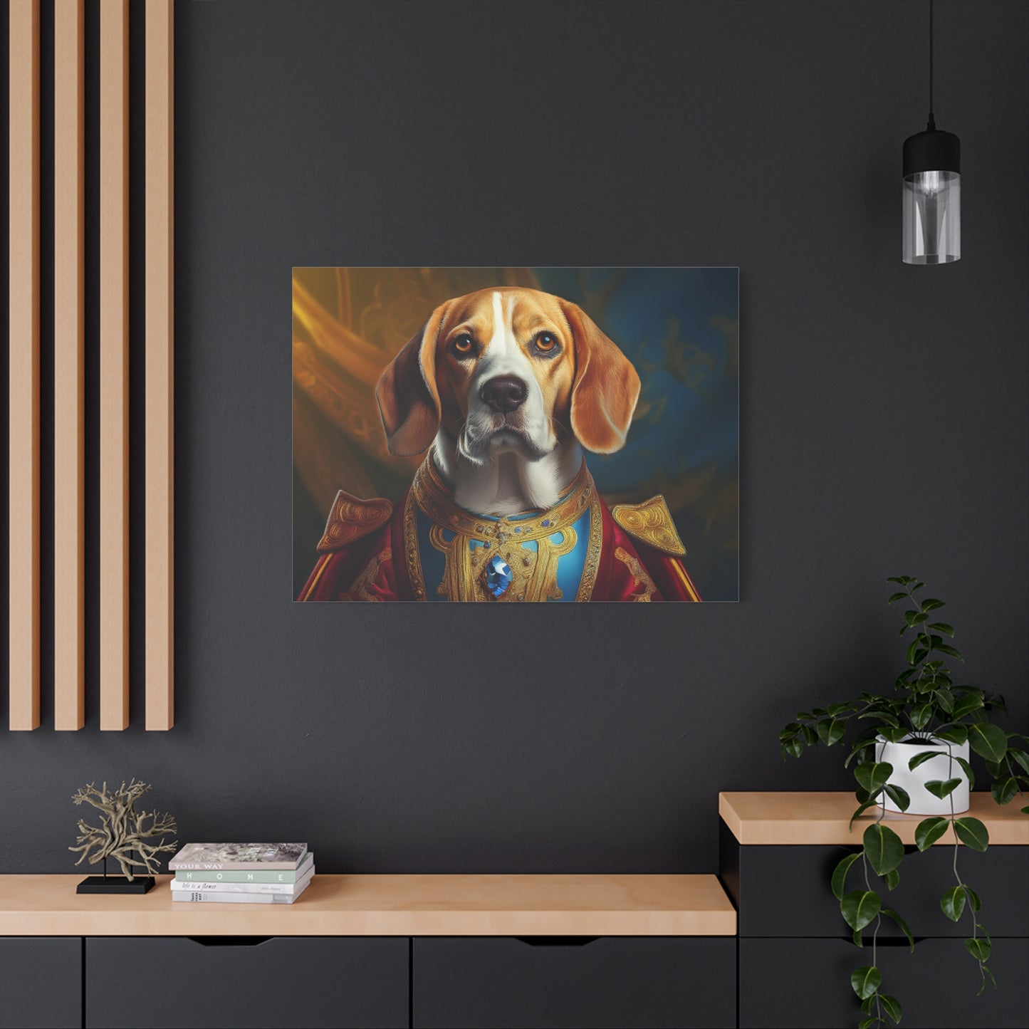 Beagle Renaissance Pet Dog Portrait - Canvas, wall art, wall print, dog portrait, dog art
