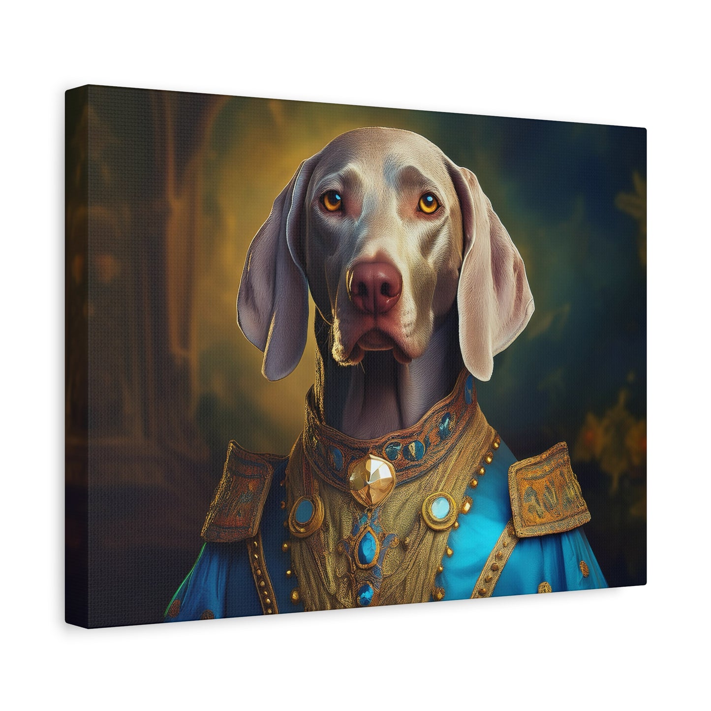 Weimaraner Renaissance Pet Portrait on Canvas - wall art, wall print, dog portrait, dog art