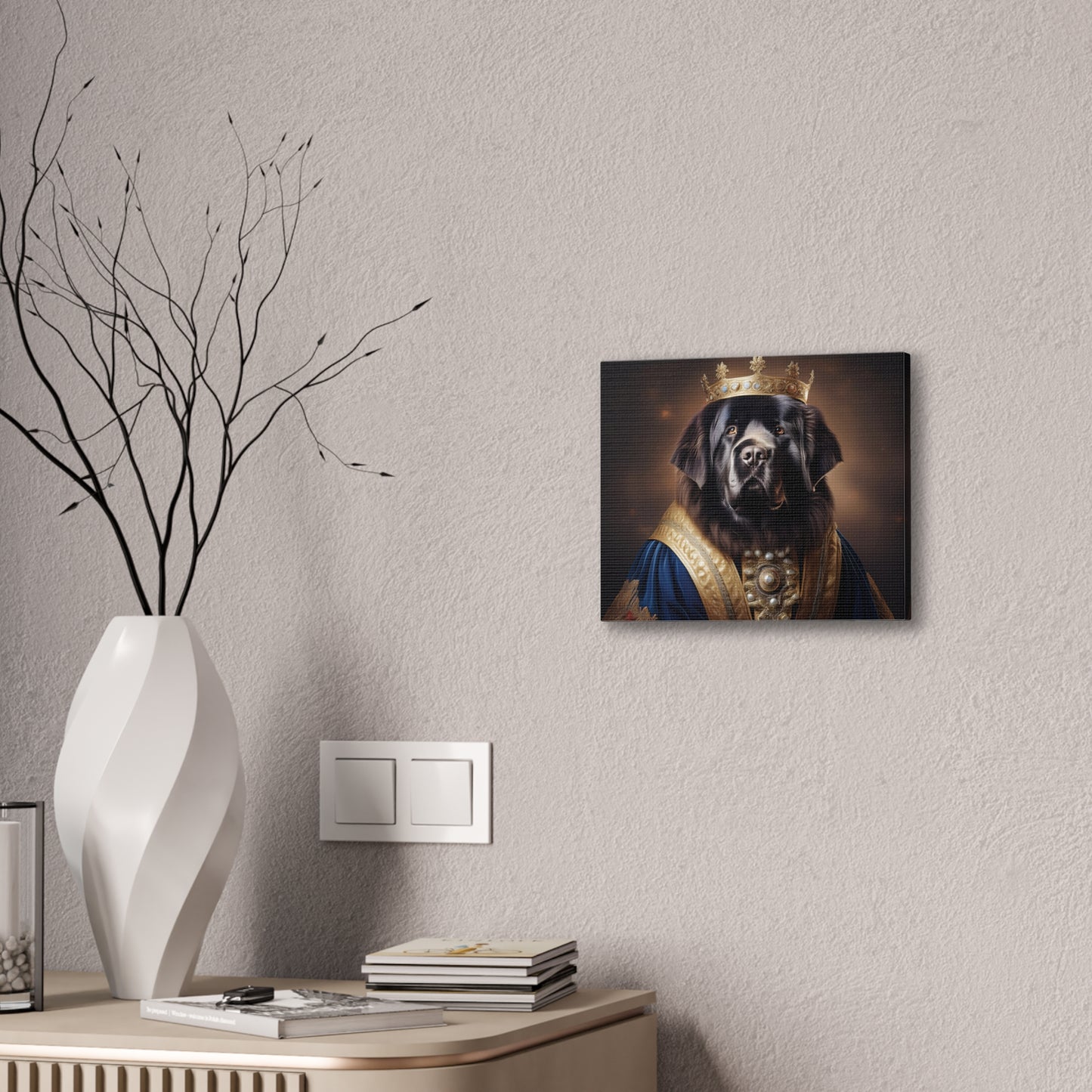 Newfoundland Renaissance Pet Portrait on Canvas | wall art | wall print