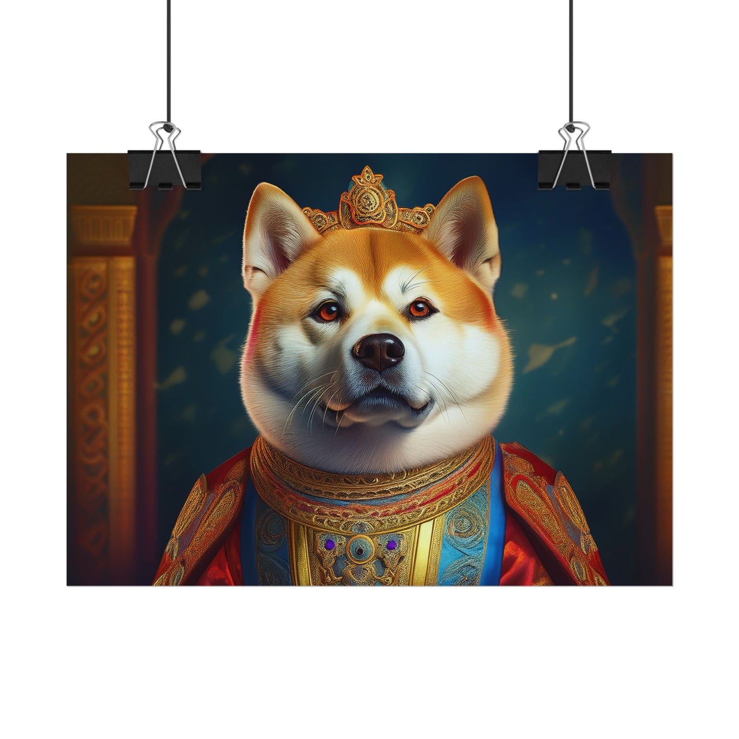 Shiba Dog Renaissance Portrait Print, Art Print, Wall Decor Gift, Animal Lover Home Decor, wall prints, wall art