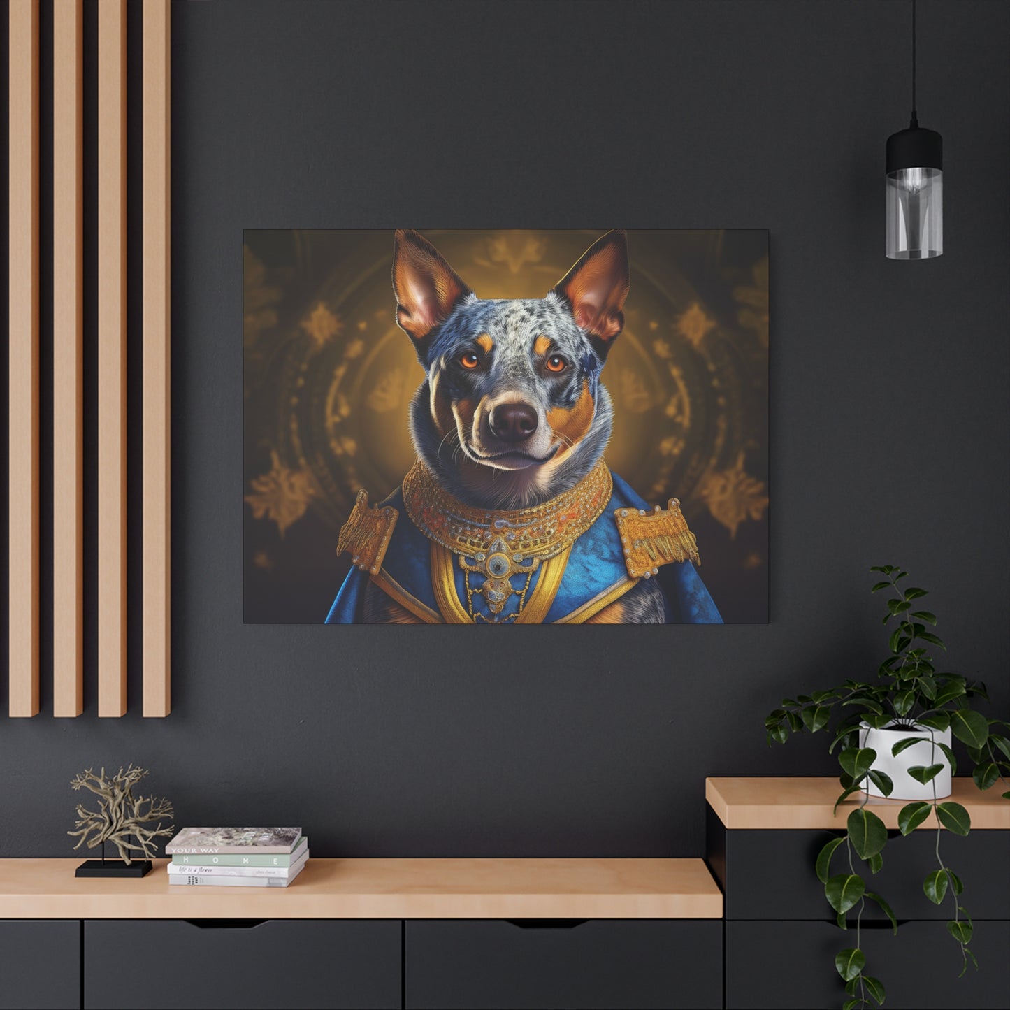 Australian Cattle Dog Renaissance Pet Portrait on Canvas | wall art | wall print