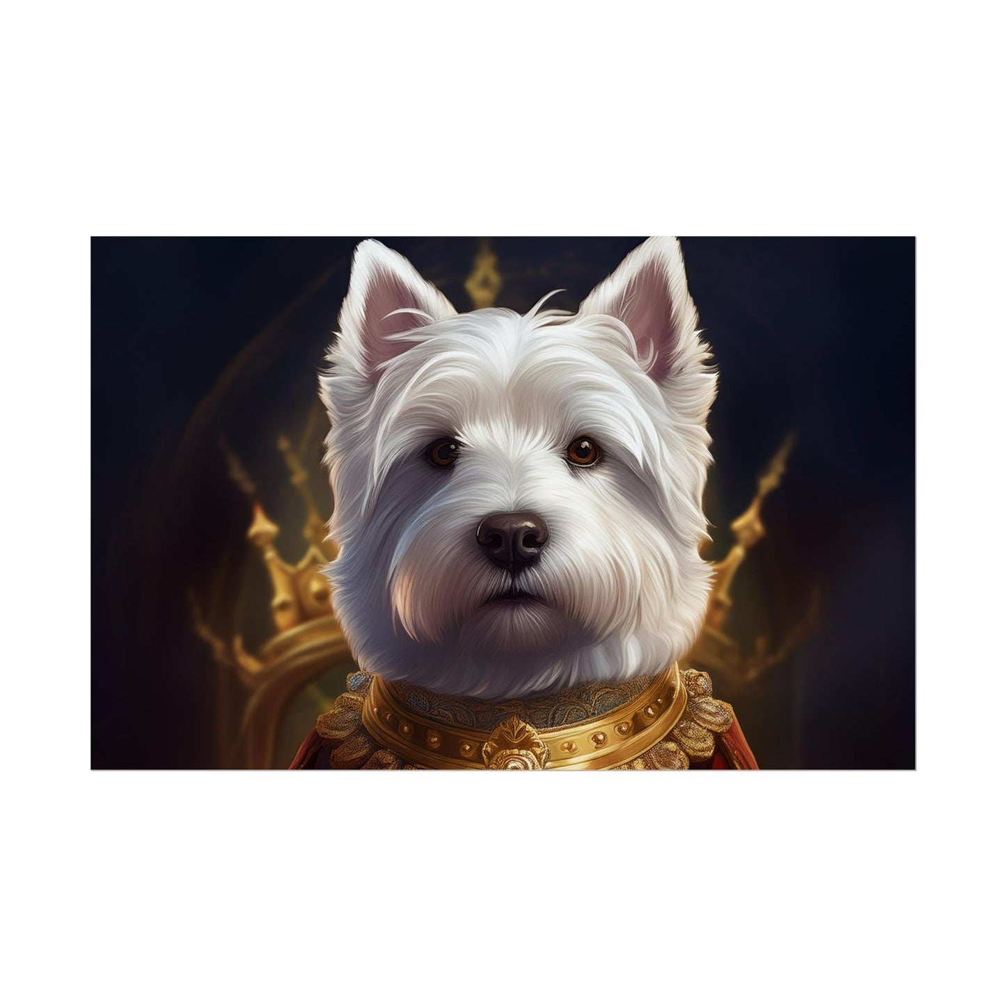 West Highland White Terrier Dog Renaissance Pet Portrait Print, West Highland White Terrier Art Print, Dog Wall Art, Wall Print, Wall Art