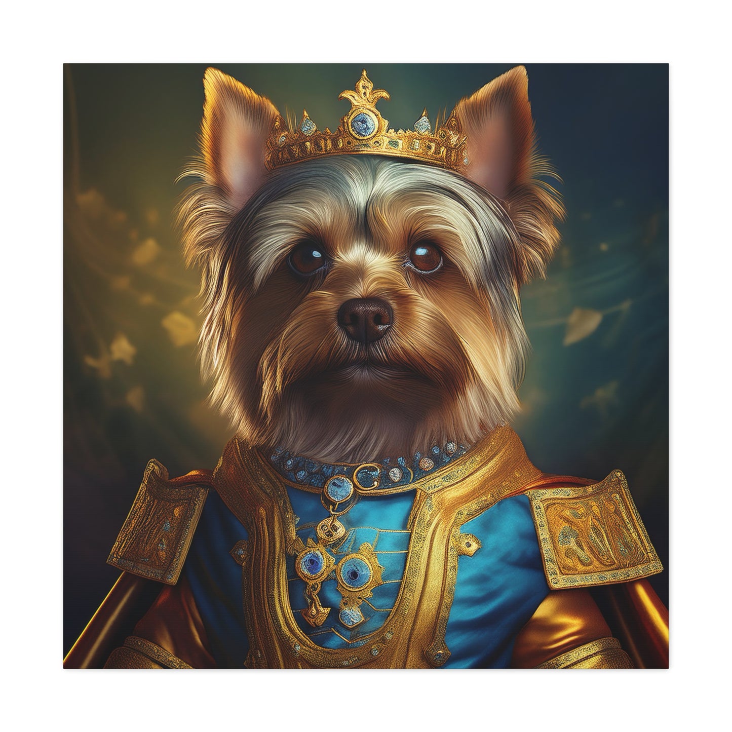 Yorkshire Terrier Renaissance Pet Portrait on Canvas | Wall Art | Wall Print | Dog Art