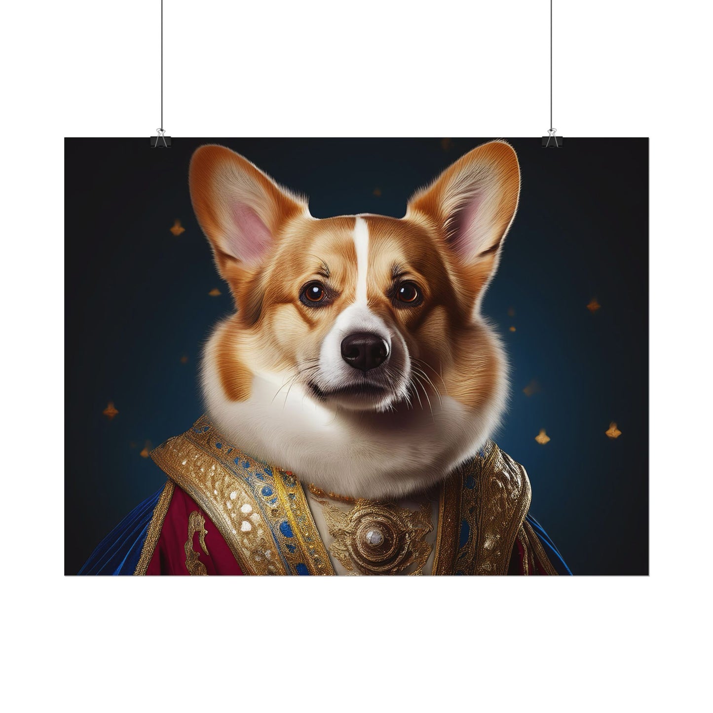 Pembroke Welsh Corgi Renaissance Pet Portrait Print | Wall Art | Wall Print | Dog Art