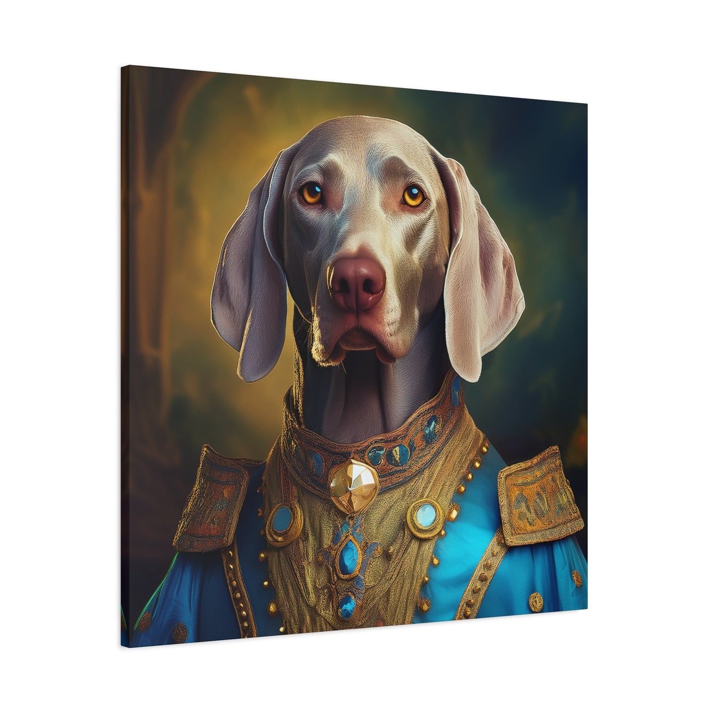 Weimaraner Renaissance Pet Portrait on Canvas - wall art, wall print, dog portrait, dog art