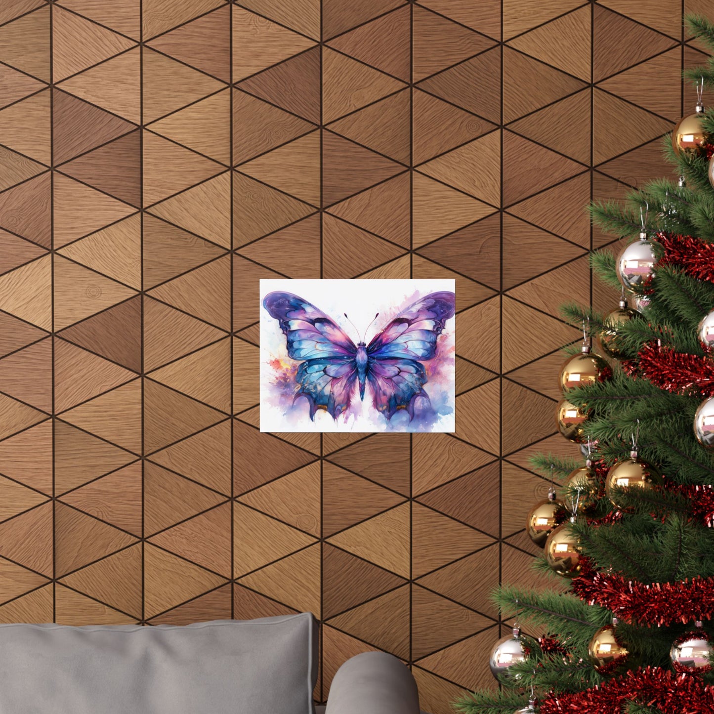 Blue & Purple Butterfly Alcohol Ink Wall Art | Butterfly wall art | Wall Art | Wall Print