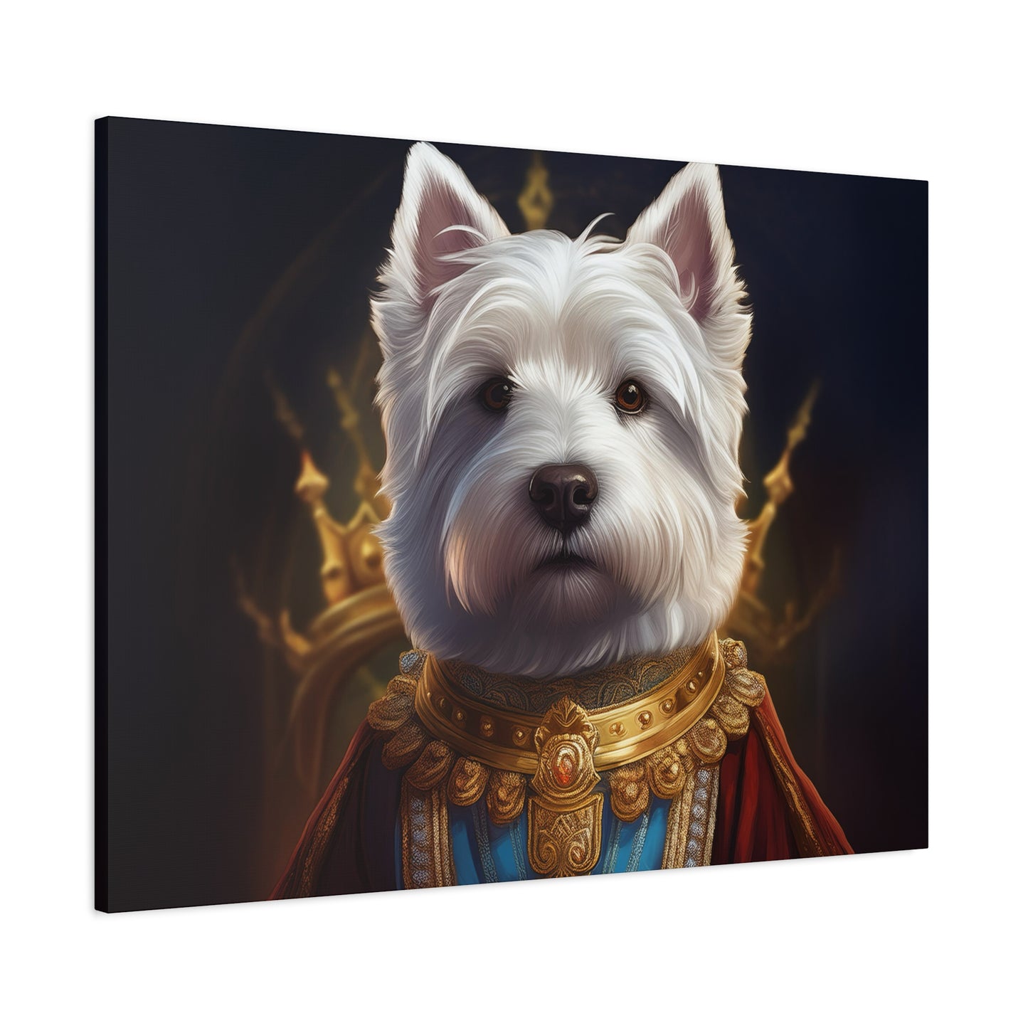 West Highland White Terrier Pet Portrait Renaissance - Canvas, wall art, wall print, dog portrait, dog art