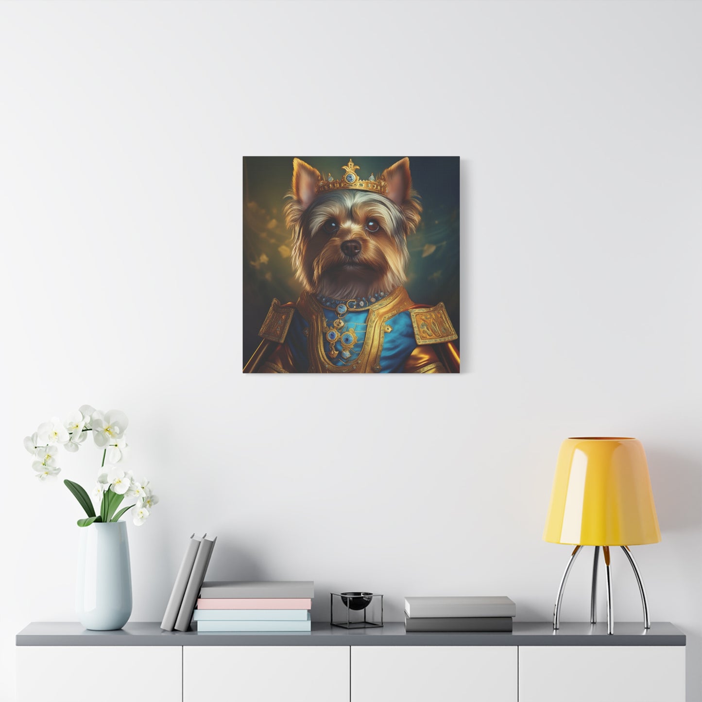 Yorkshire Terrier Renaissance Pet Portrait on Canvas | Wall Art | Wall Print | Dog Art