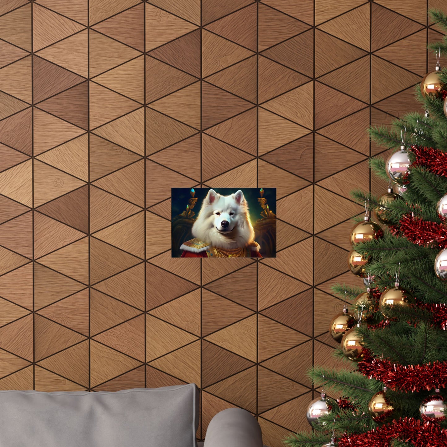 Samoyed Renaissance Pet Portrait Print, Dog Lover Wall Art, wall art, wall print
