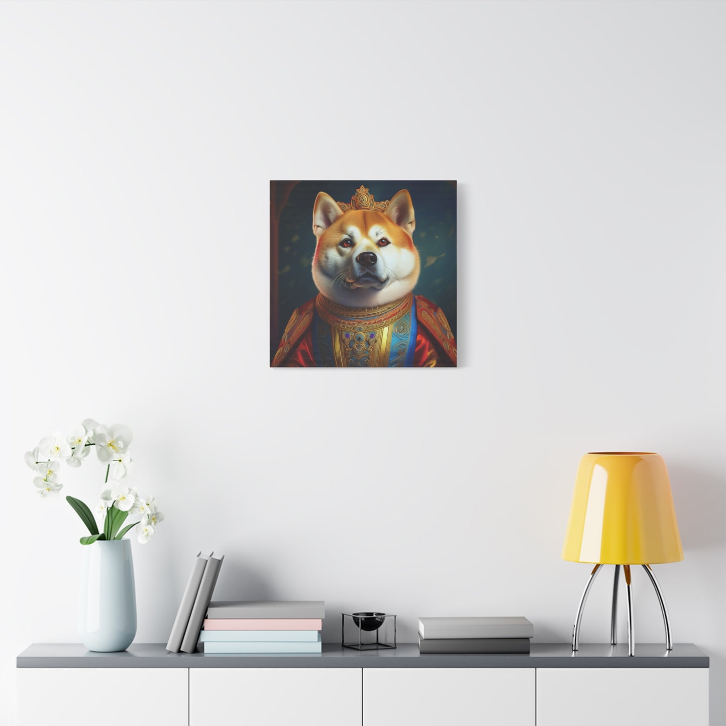 Shiba Renaissance Pet Portrait on Canvas, wall art, wall print, dog portrait, dog art
