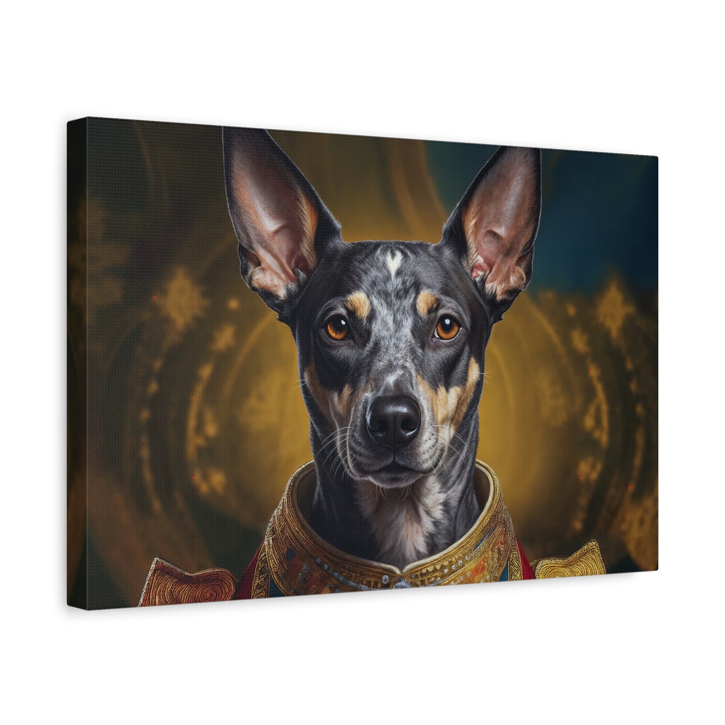 Peruvian Inca Orchid Renaissance Dog Portrait on Canvas, Pet Lover Gift, Home Decor, Unique Wall Art, Dog Birthday Present, Animal Wall Art
