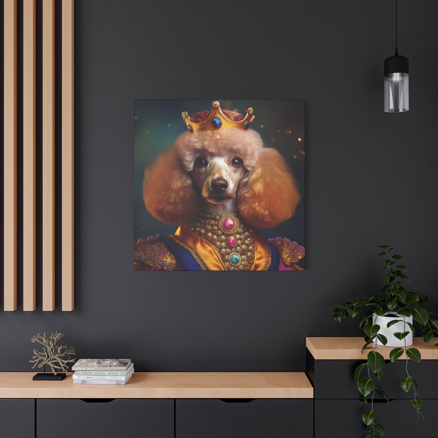Poodle Pet Dog Renaissance Portrait on Canvas | Wall art | wall print
