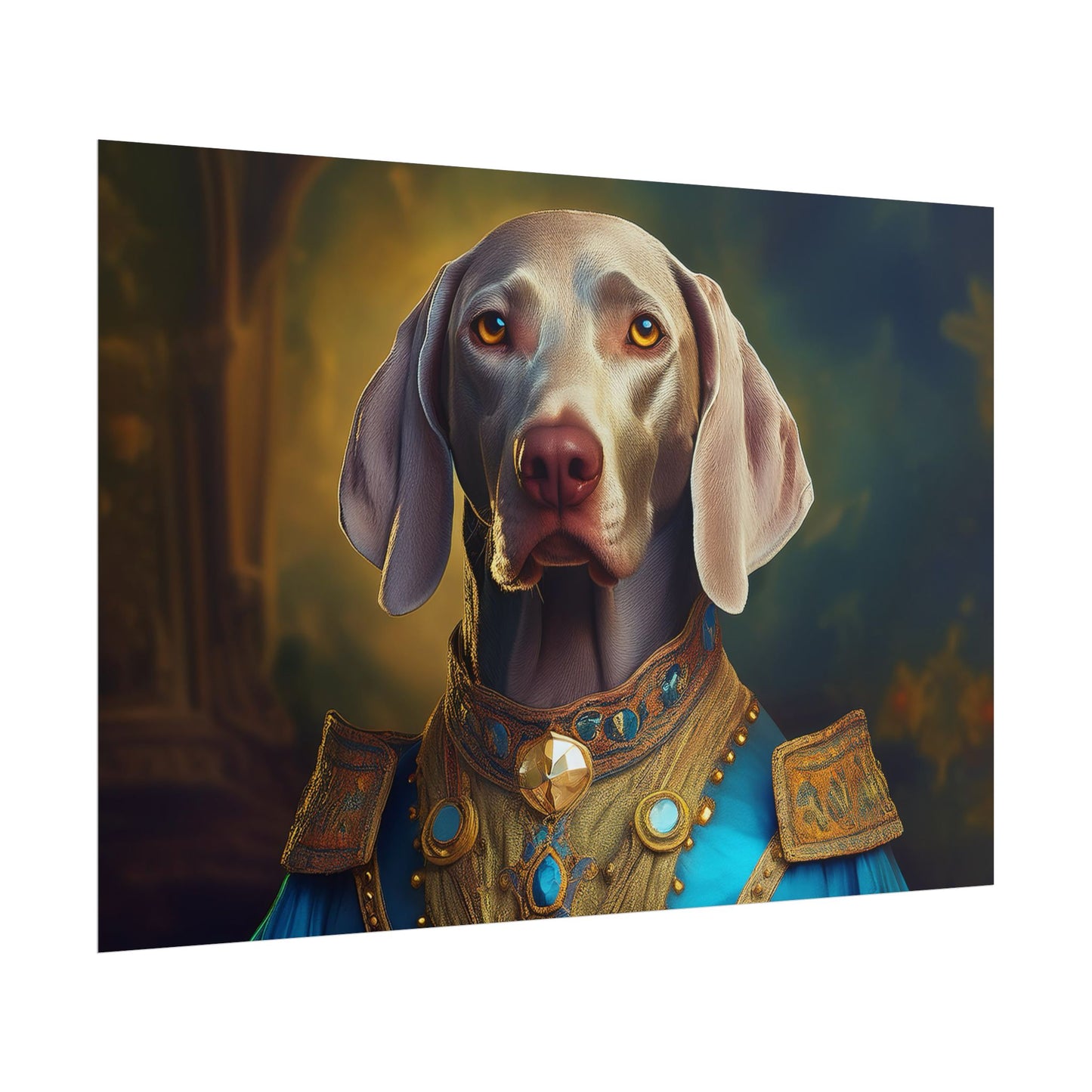 Weimaraner Renaissance Pet Portrait Print, wall print, wall art, Animal Lover Home Decor, Dog Wall Art