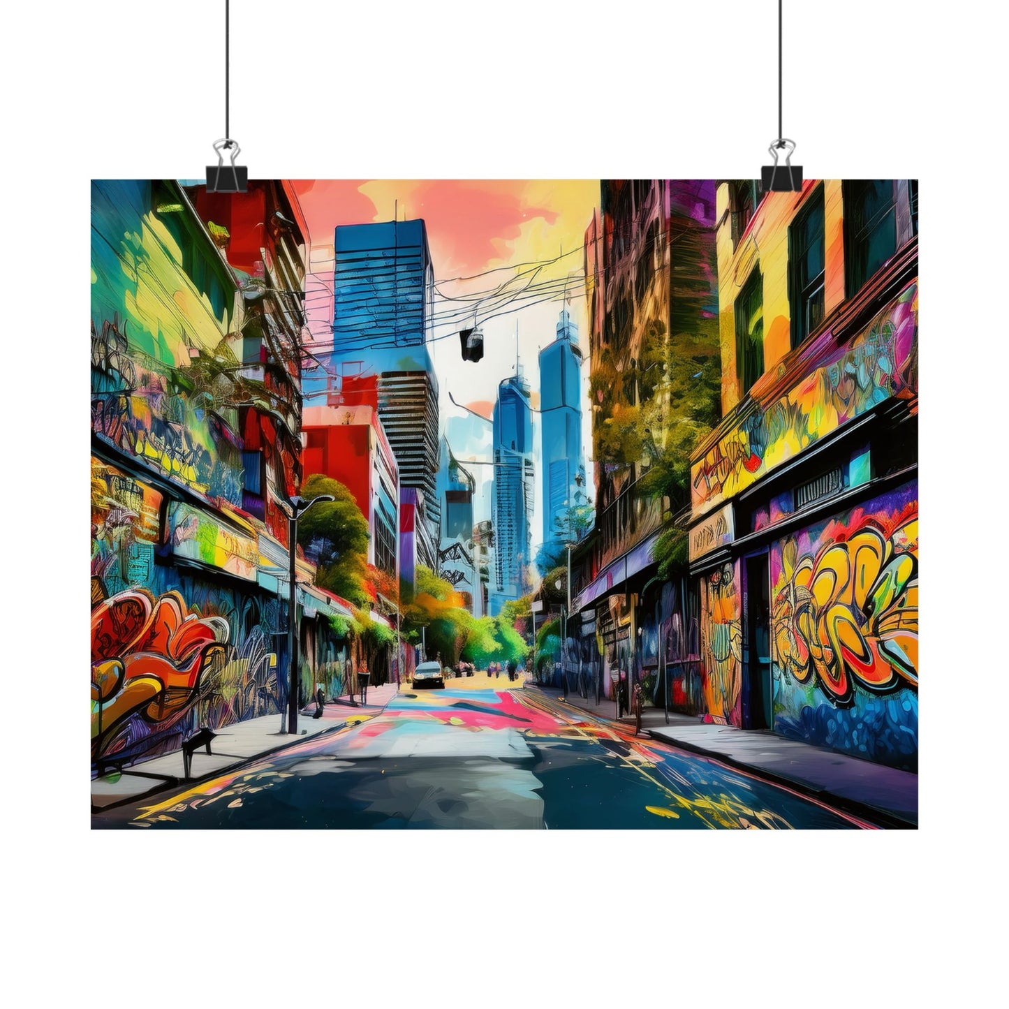 Melbourne Street Graffiti Australia Print | Style 1 | Wall Art | Wall Print