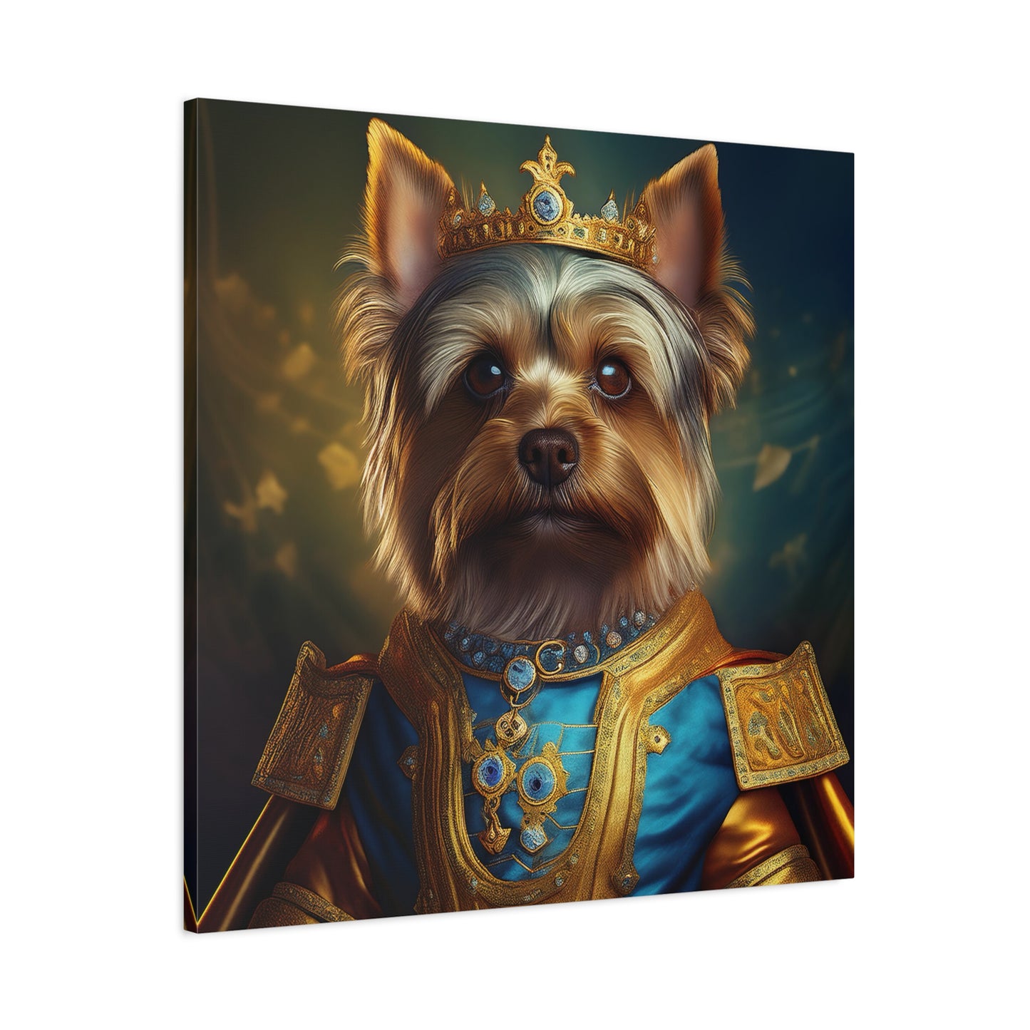 Yorkshire Terrier Renaissance Pet Portrait on Canvas | Wall Art | Wall Print | Dog Art
