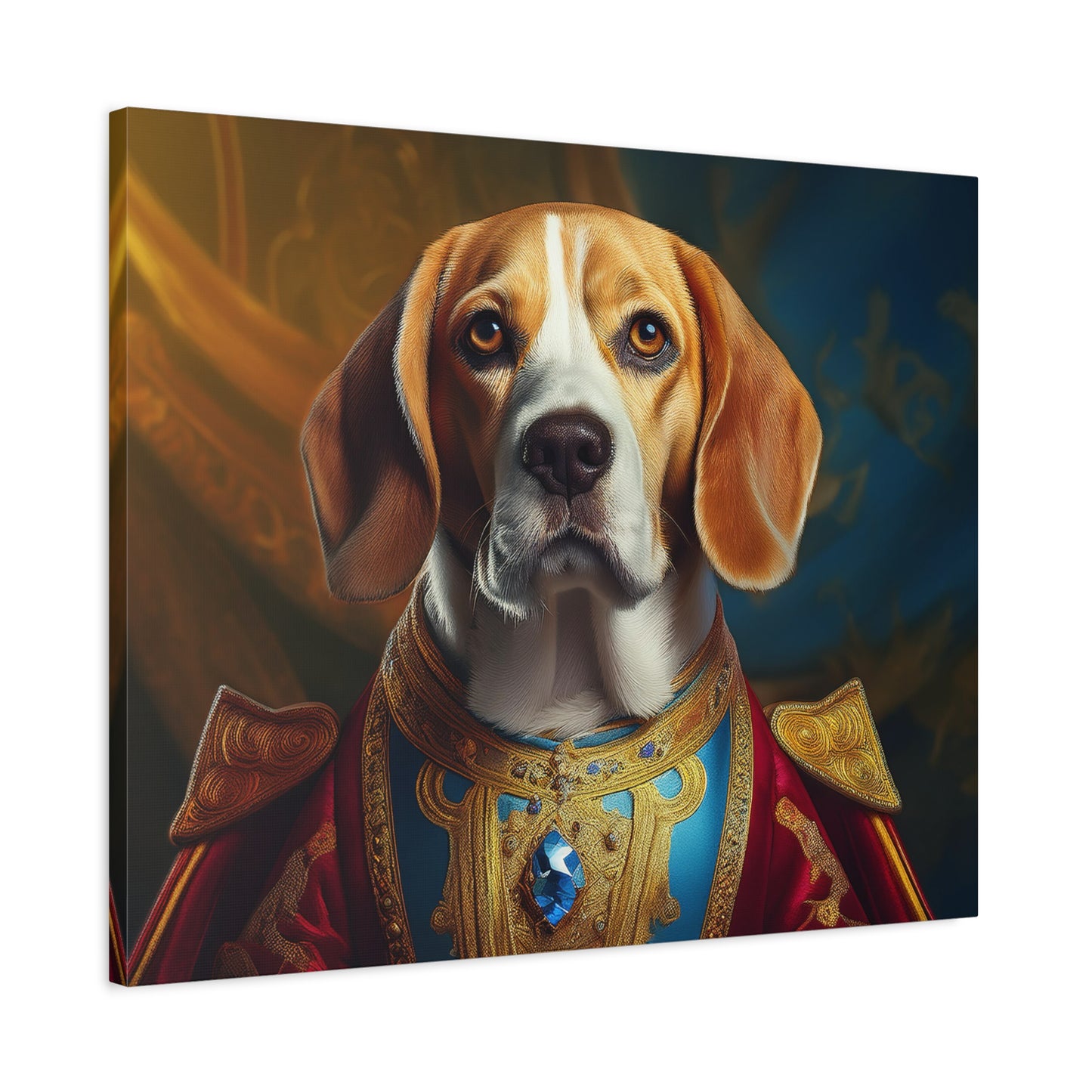 Beagle Renaissance Pet Dog Portrait - Canvas, wall art, wall print, dog portrait, dog art